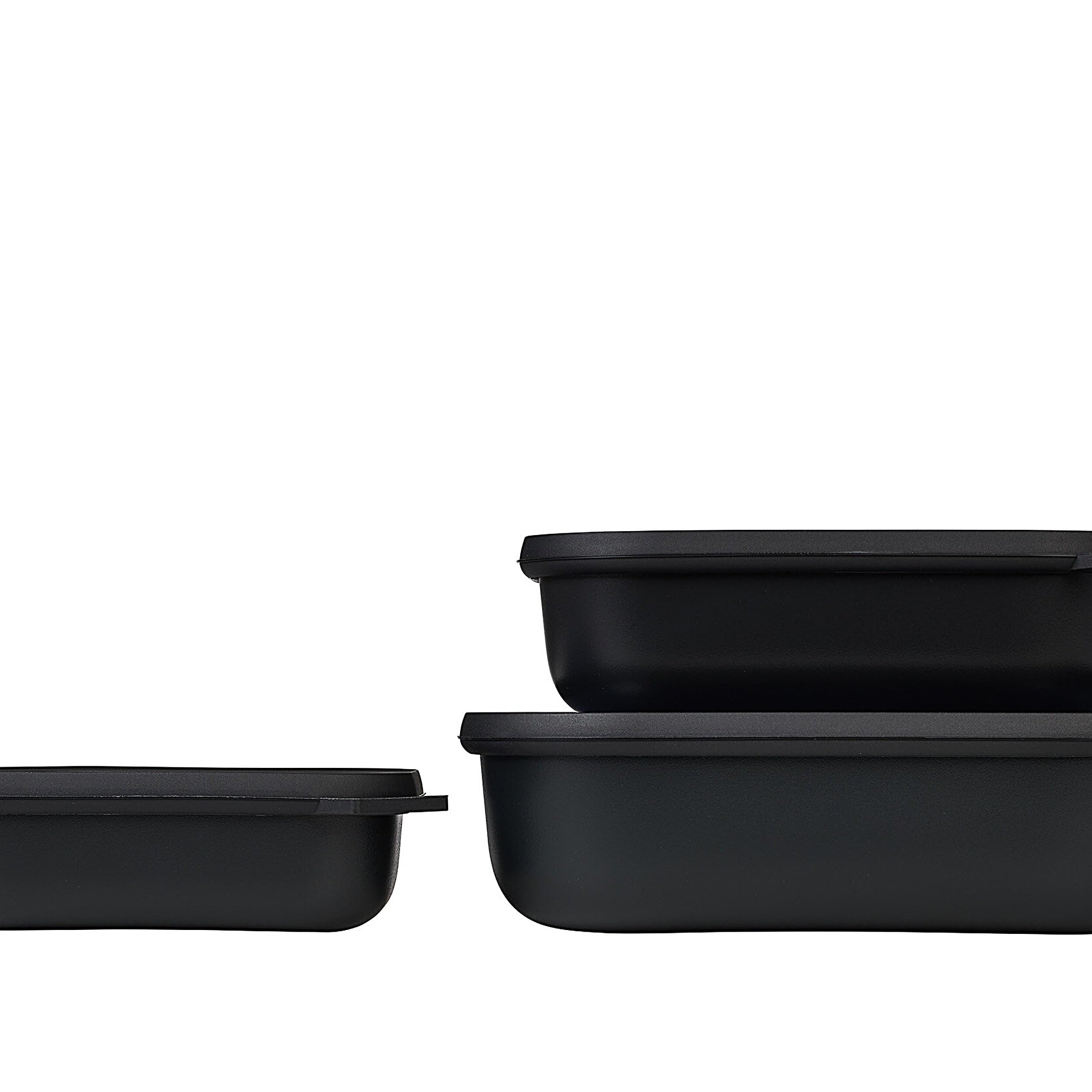 Mepal - Multi Bowl Cirqula 4-Piece Set - Food Storage Container with Lid - Suitable as Airtight Storage Box for Fridge & Freezer  Microwave Container - 500  1000  2000  3000ml - Nordic White