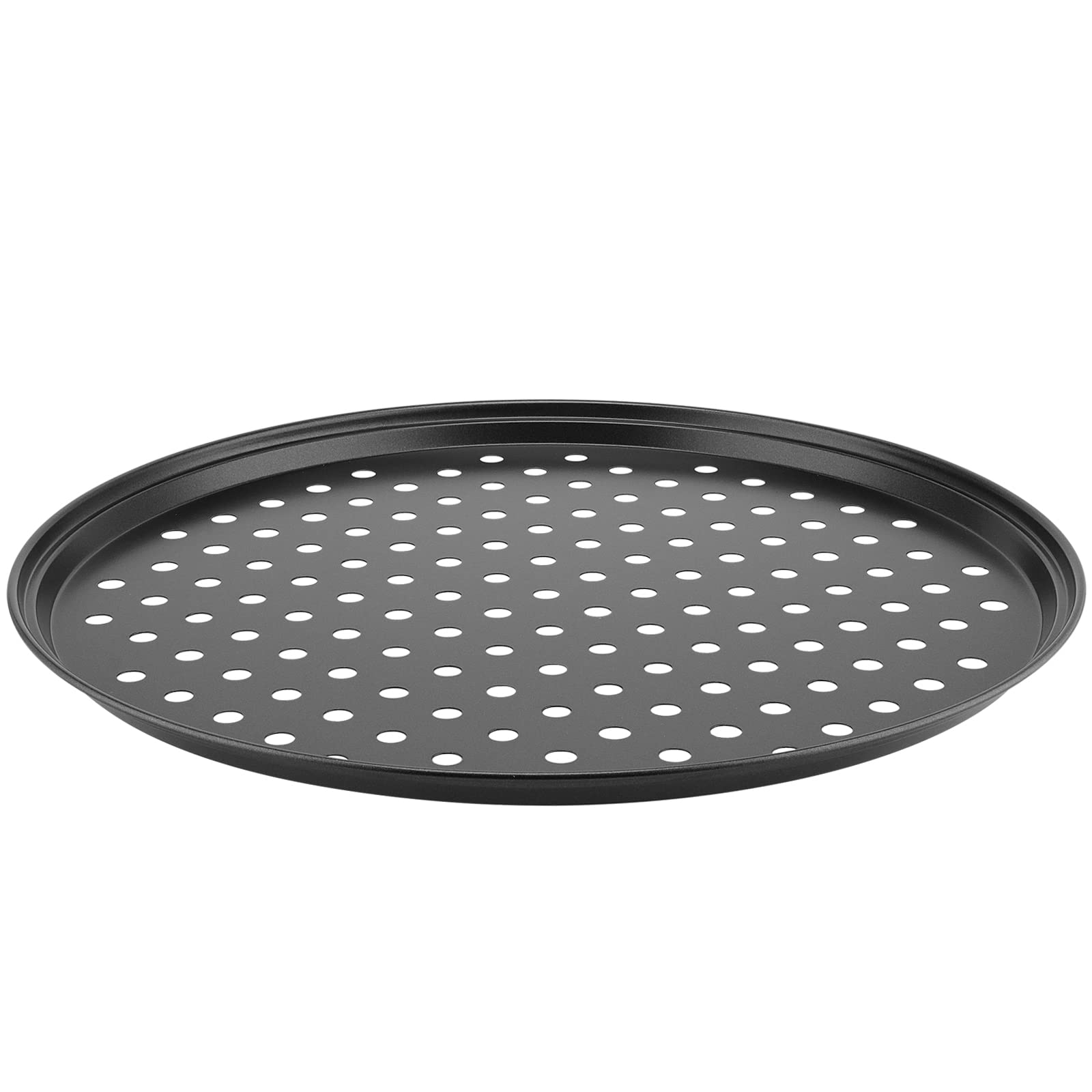 Manchap 4 Pack 12 Inch Round Pizza Baking Pan With Holes, Pizza Pan For Oven, Carbon Steel Non-Stick Pizza Crisper Pan For Home