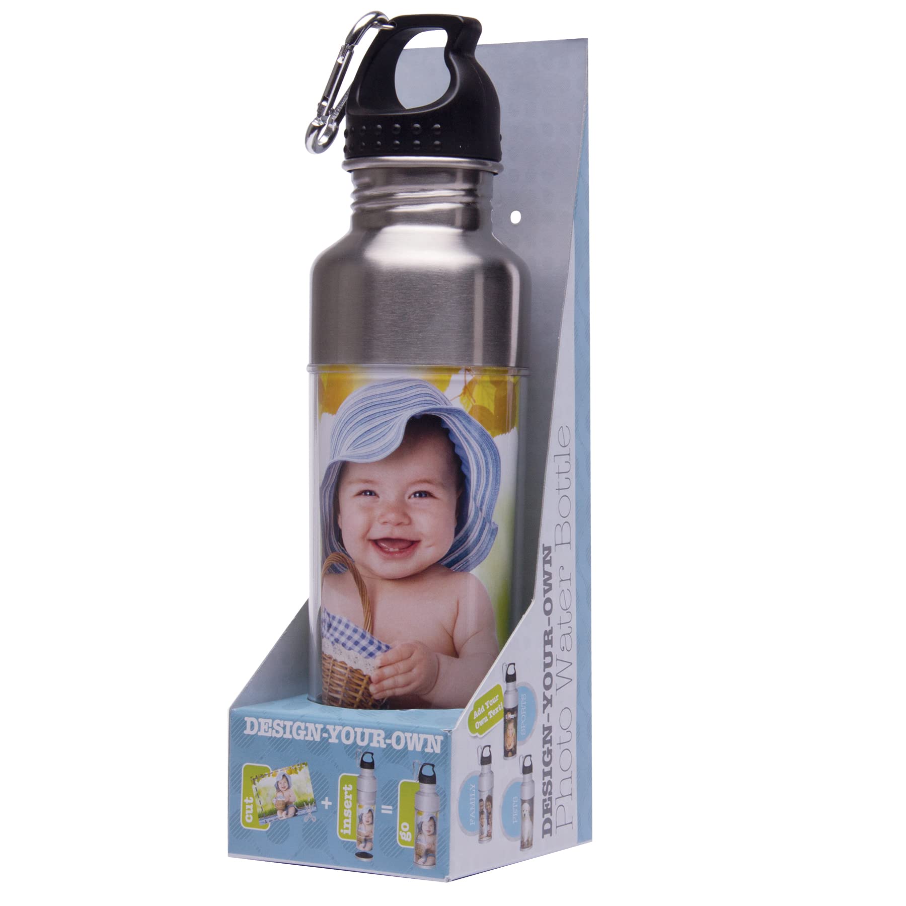 Thermo-Temp Stainless Steel Photo Water Bottle - Create Your Own