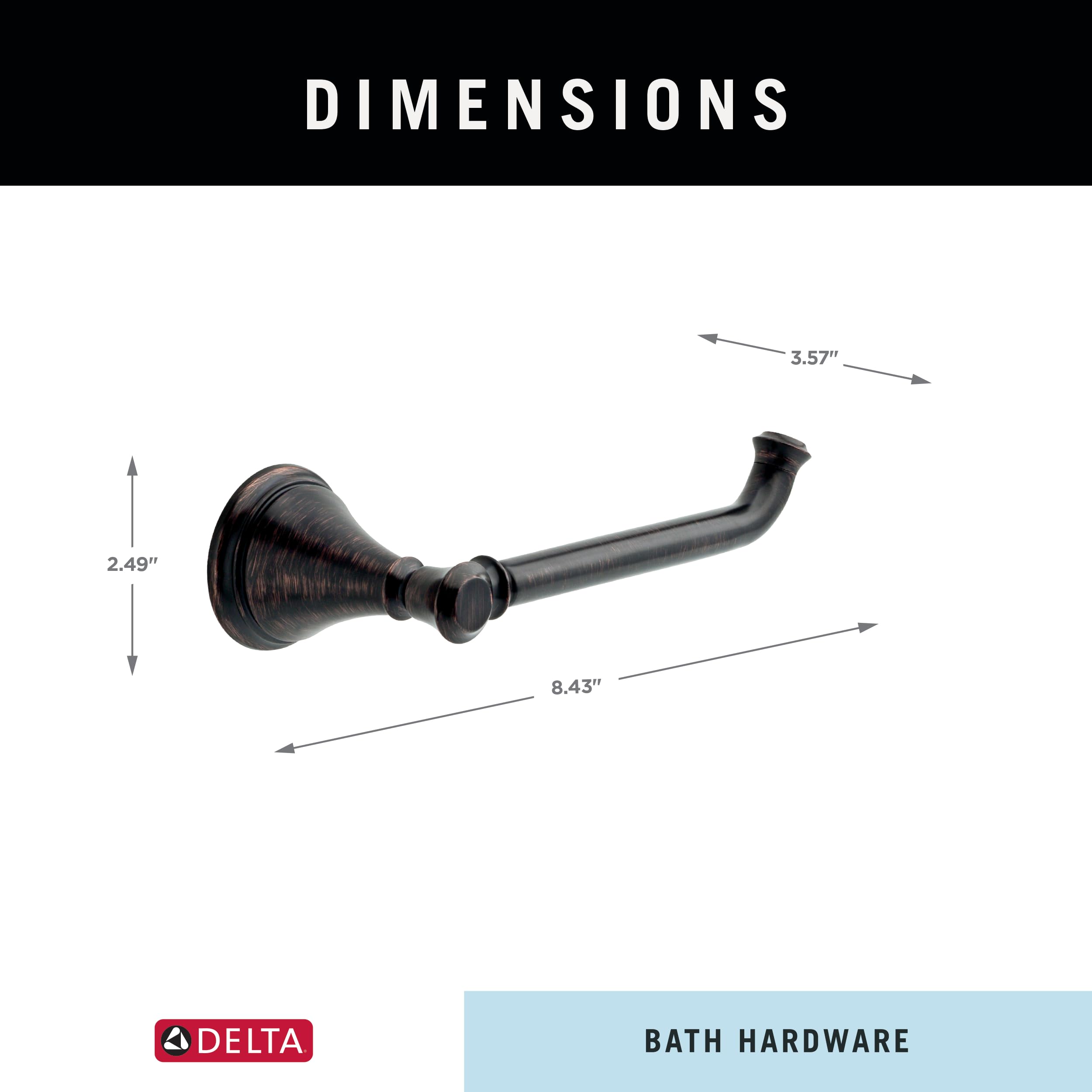 Delta Faucet 79750-Rb Cassidy Wall Mounted Toilet Paper Holder In Venetian Bronze