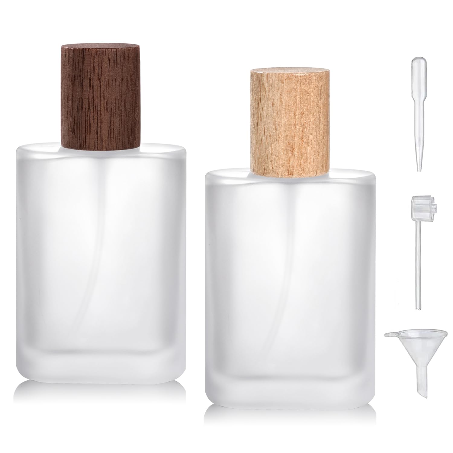 Yerpkefey 50Ml/1.7 Oz Glass Spray Bottle Perfume Atomizer,Travel Vintage Perfume Bottles Empty Refillable Spray Bottle 2Pack (A3