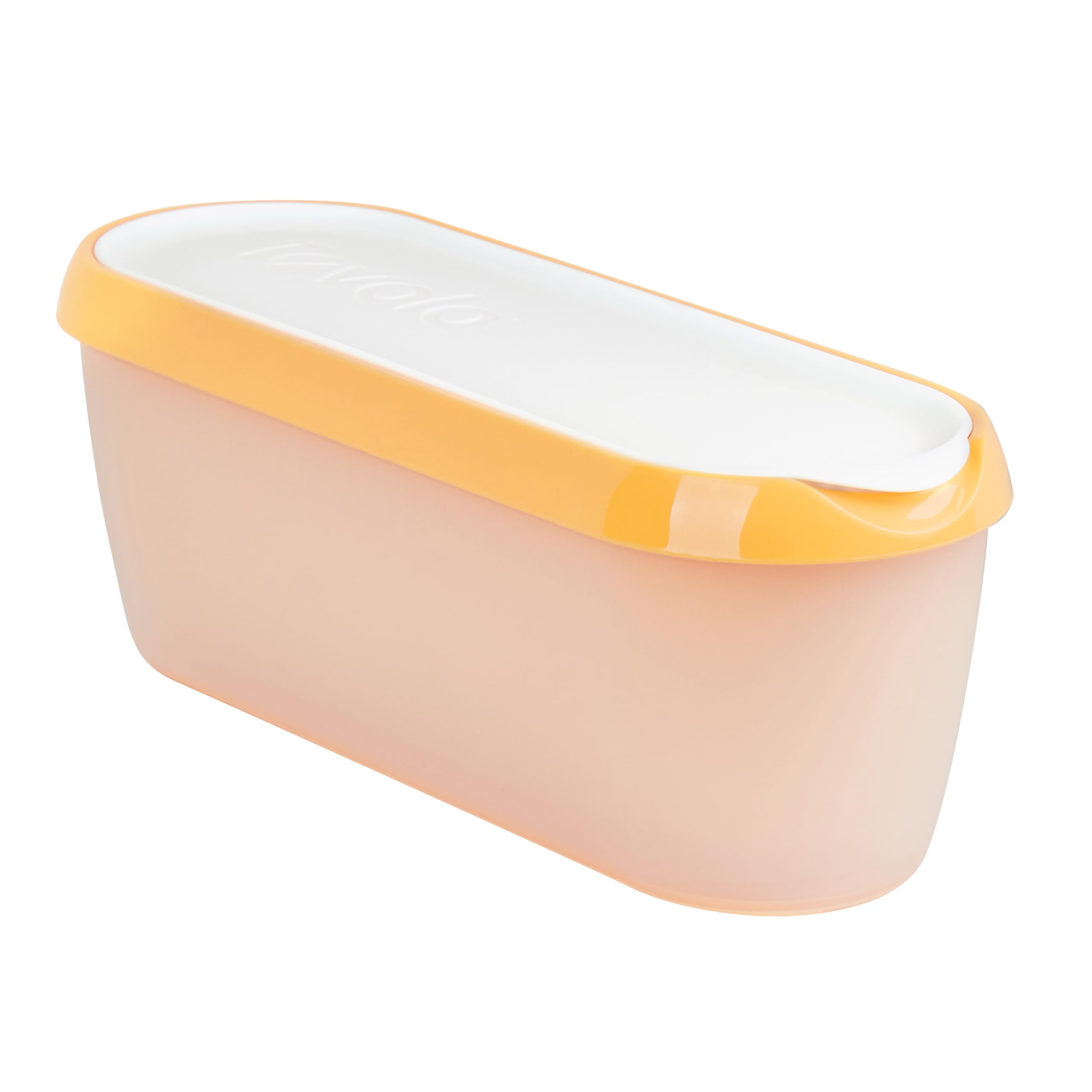 Tovolo Ice Cream Containers for Homemade Ice Cream Sunburst Orange, Glide A Scoop Ice Cream Tub for Reusable Ice Cream, 1.5 Quar