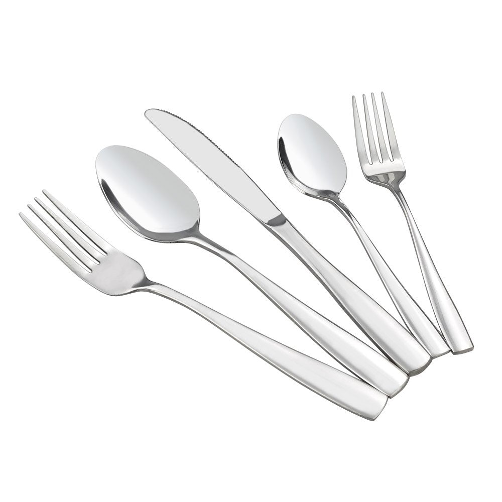 Hommp 80-Piece Stainless Steel Flatware Set, Service For 16