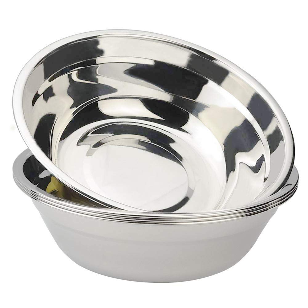 Morcte 4-Pack Stainless Steel Metal Prep Bowl, Mixing Bowl, 2 Quart