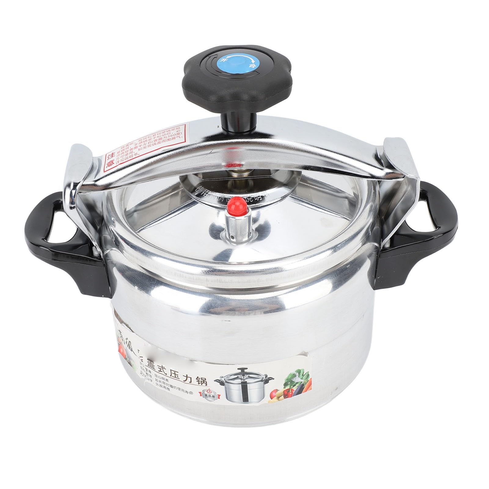 Quart Pressure Cooker, Aluminum Pressure Cooker Pot with Pressure Gauge and Cooking Rack for Family or Commercial Use (3L)
