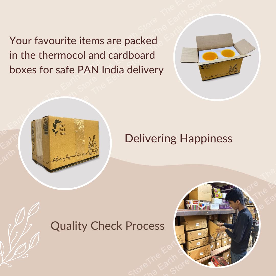 The Earth Store Glam Studio Coffee Mug Set of 6 Ceramic Mugs to Gift to Best Friend, Tea Mugs, Microwave Safe Coffee Mugs, Ceram