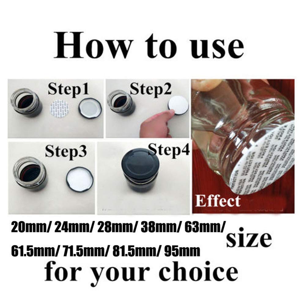 Nanshine 500Pcs 20Mm/ 0.79'' Pressure Activated Seals Cap Liners Foam Sealing Inserts For Glass & Plastic Jar Bottles Containers