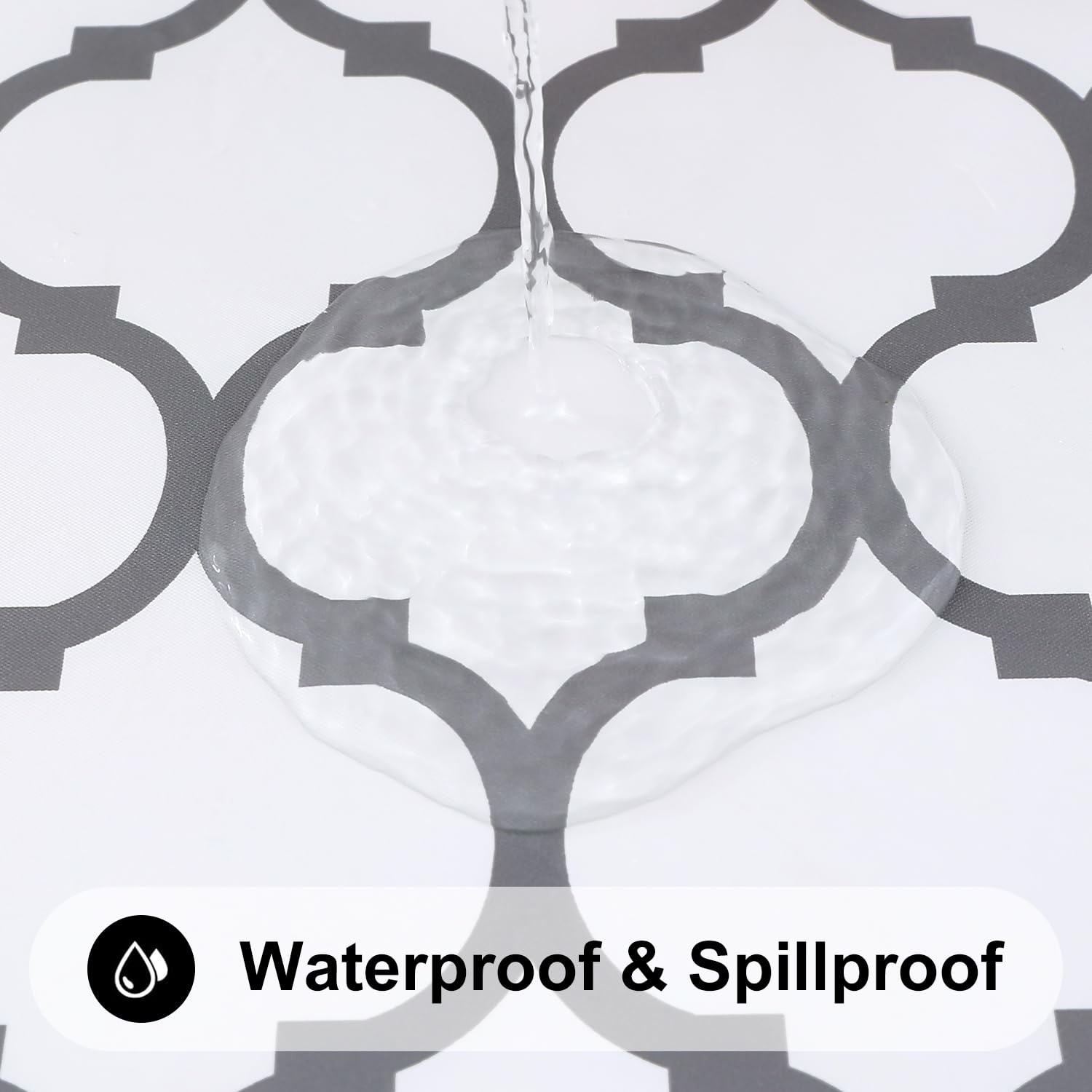 Smiry Rectangle Picnic Tablecloth, Waterproof Elastic Fitted Table Covers For 6 Foot Tables, Wipeable Flannel Backed Vinyl Table