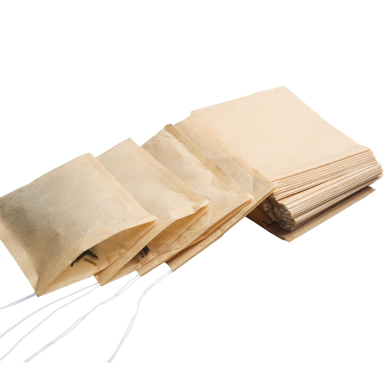 Eketirry 100Pcs Disposable Tea Bags For Loose Tea, Small Empty Tea Bag With Wood Pulp Material, Unbleached Tea Filter Bag With D