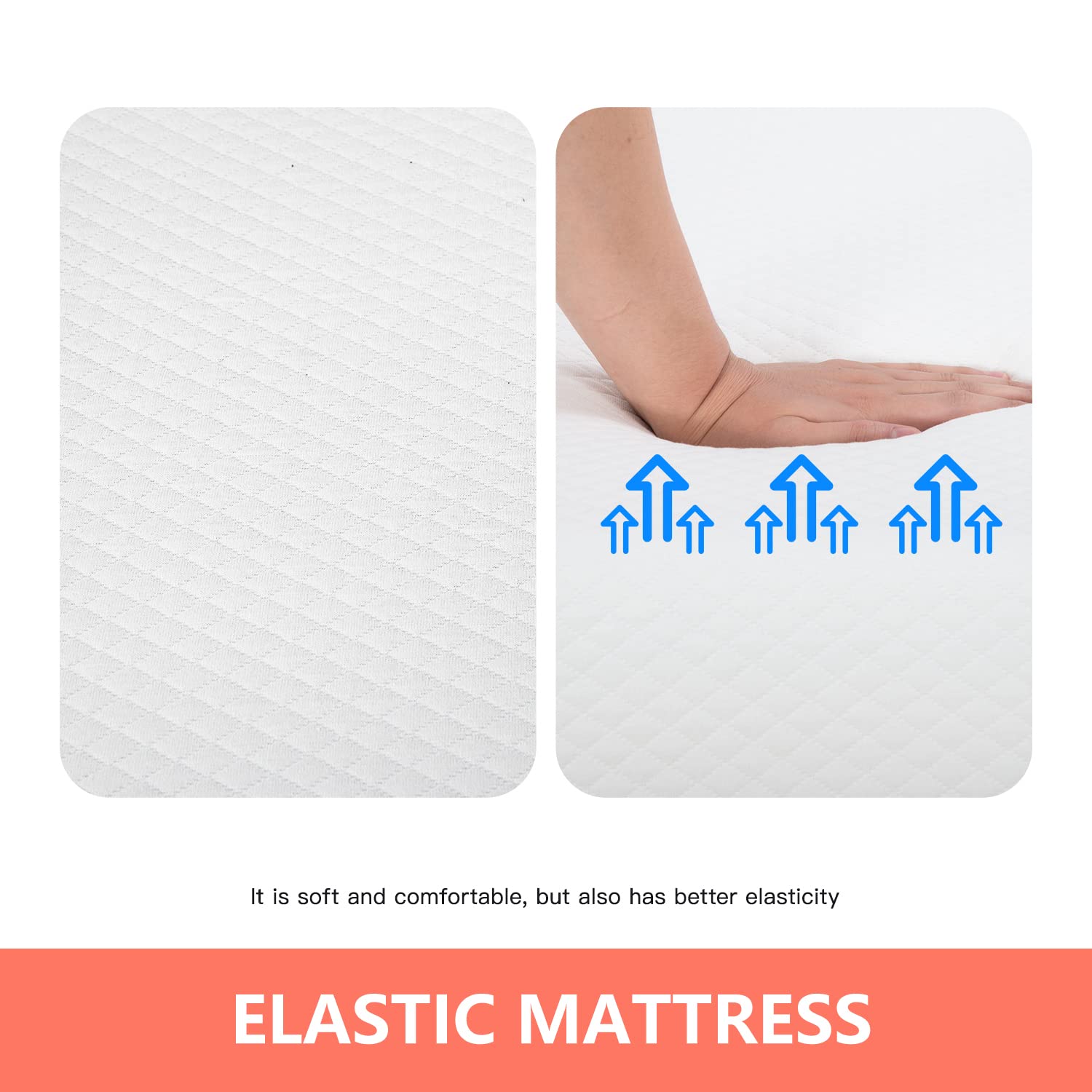 FDW 5 Inch Gel Memory Foam Mattress Medium-Firm Mattress for Pressure Relief & Cooler Sleep Mattress for Kid Adults CertiPUR-US Certified Mattress in a Box Twin