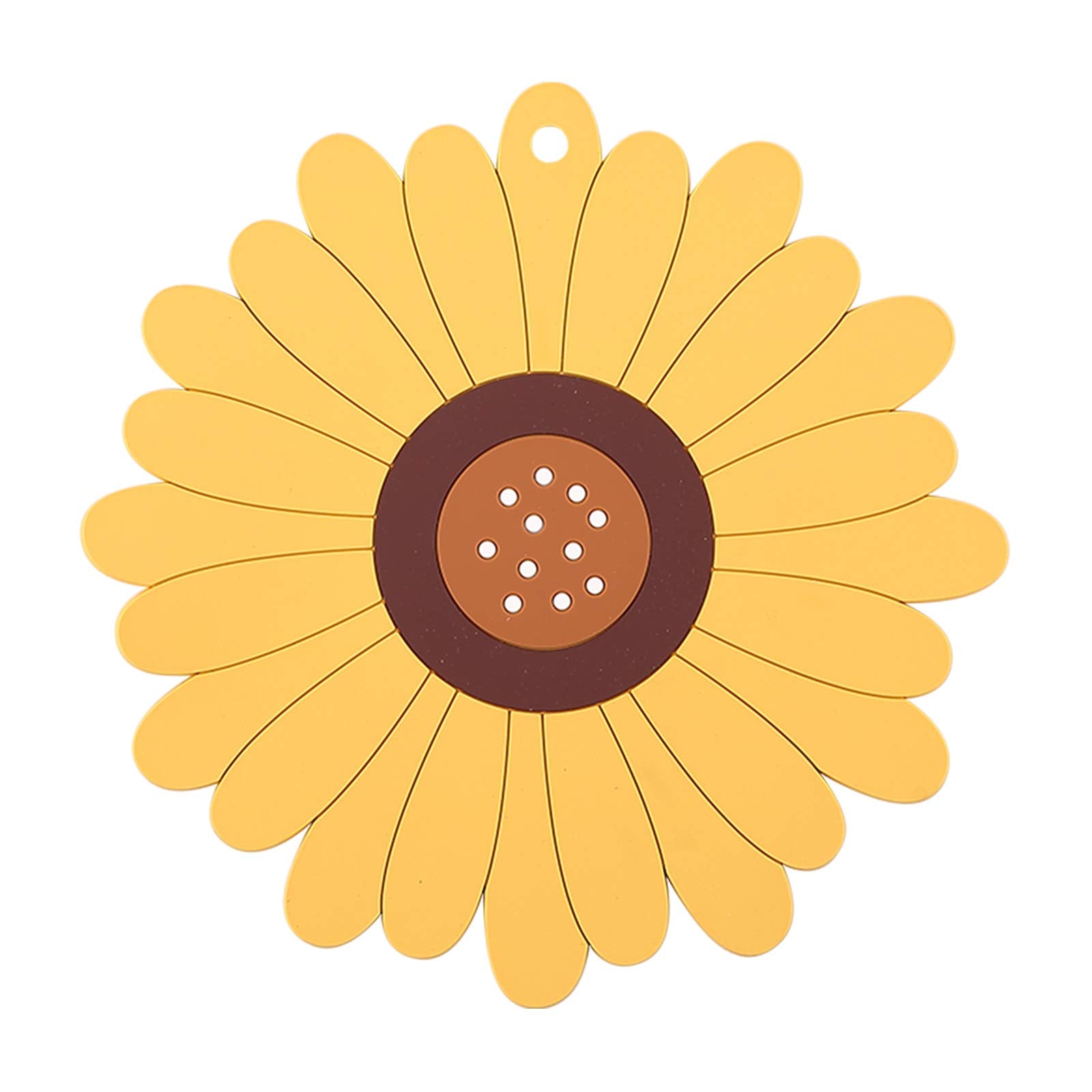 Silicone Trivet Mat, Pvc Sunflower Hot Pot Holder Hot Pads For Table And Countertop, Soft Rubber Multi-Use Trivets For Pots & Ho