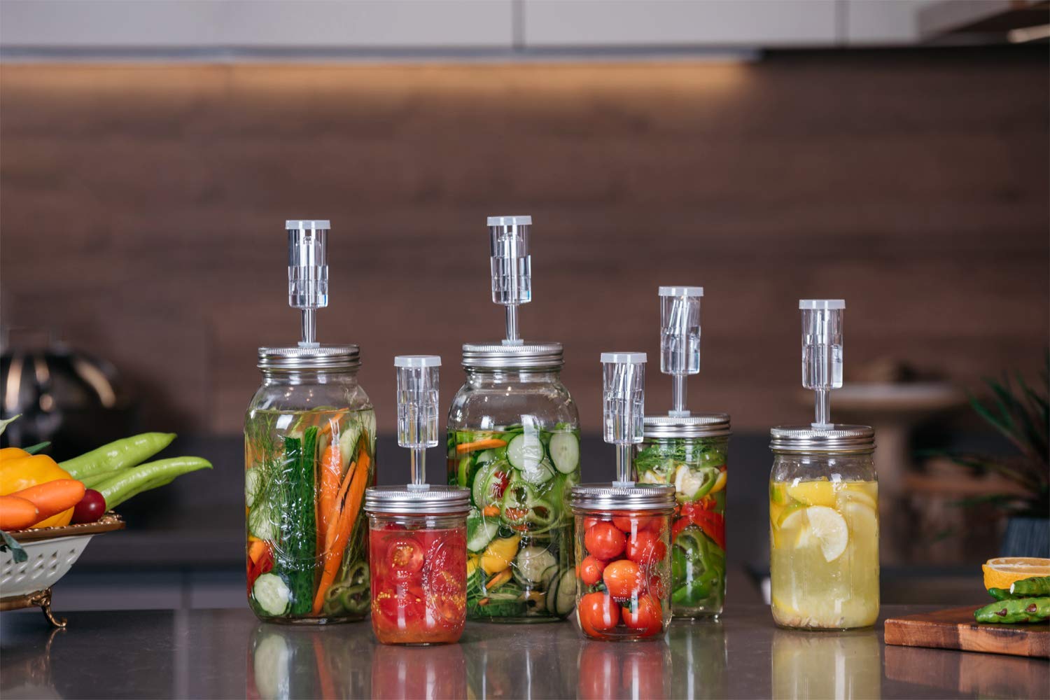 Jillmo Fermentation Kit, Stainless Steel Fermenting Kit For Wide Mouth Mason Jars (No Jars)