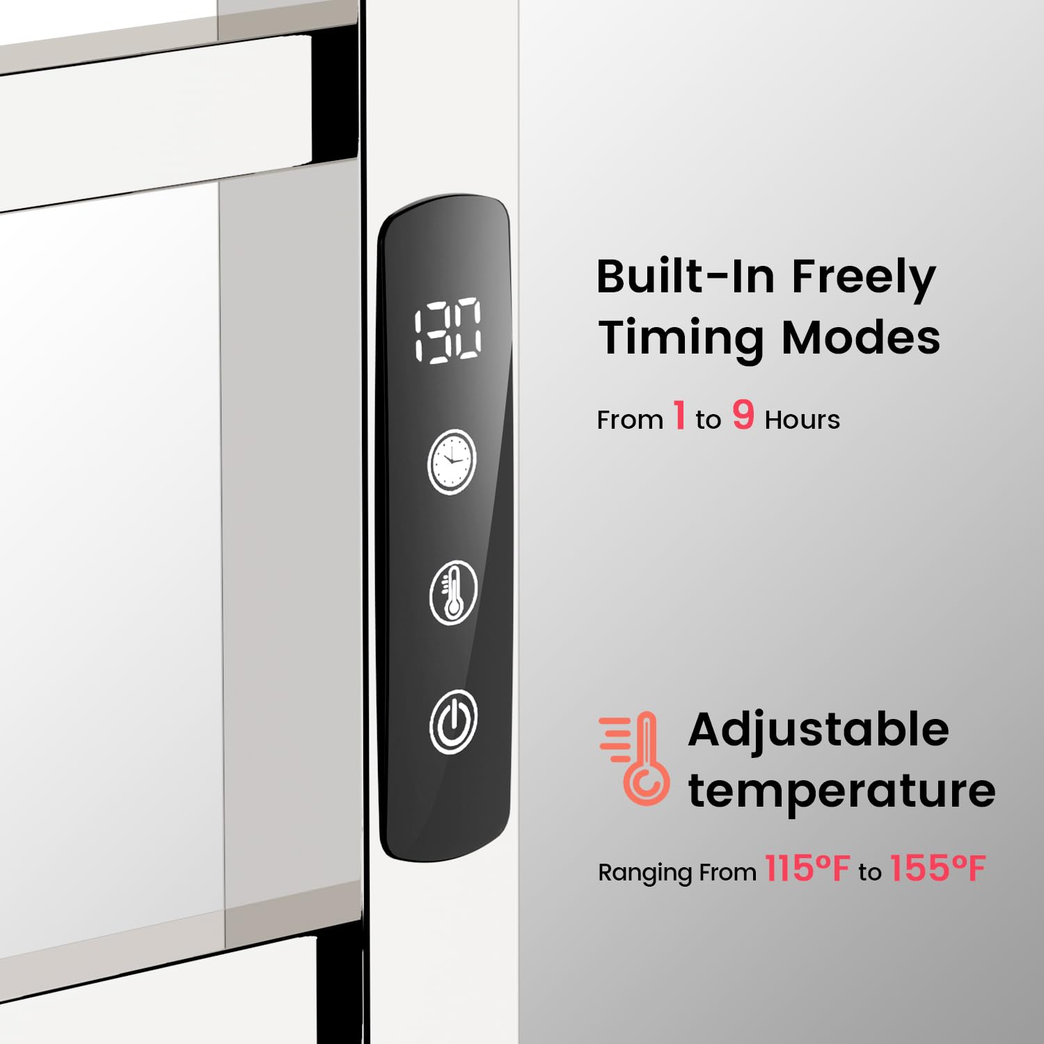 Colliford Towel Warmer,304 Stainless Steel Compact Towel Warmer Rack For Bathroom -10 Bars Wall Mounted Towel Heater With Intell