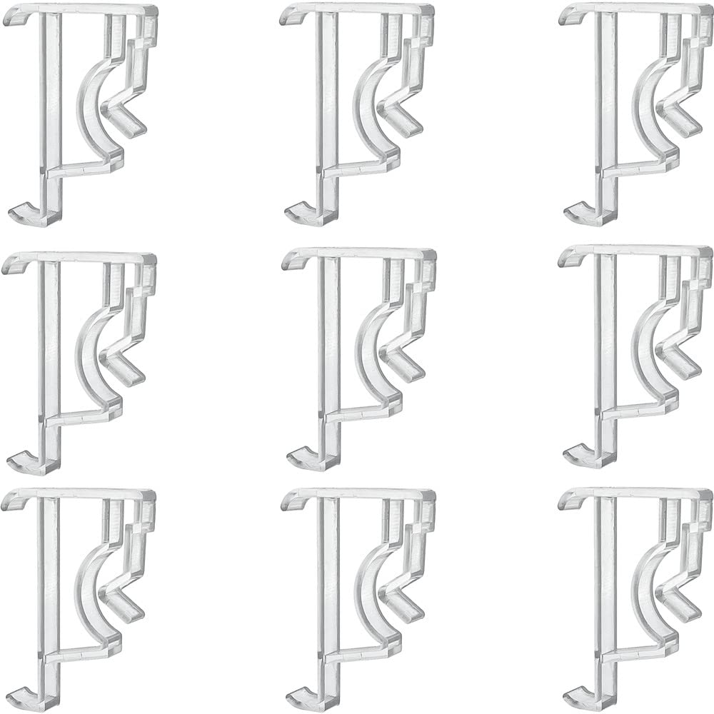 Valance Clips 10pcs 2inch Clear Plastic Hidden Retainer Holder for Window Blind Valance,Horizontal Faux & Wood Blinds Parts