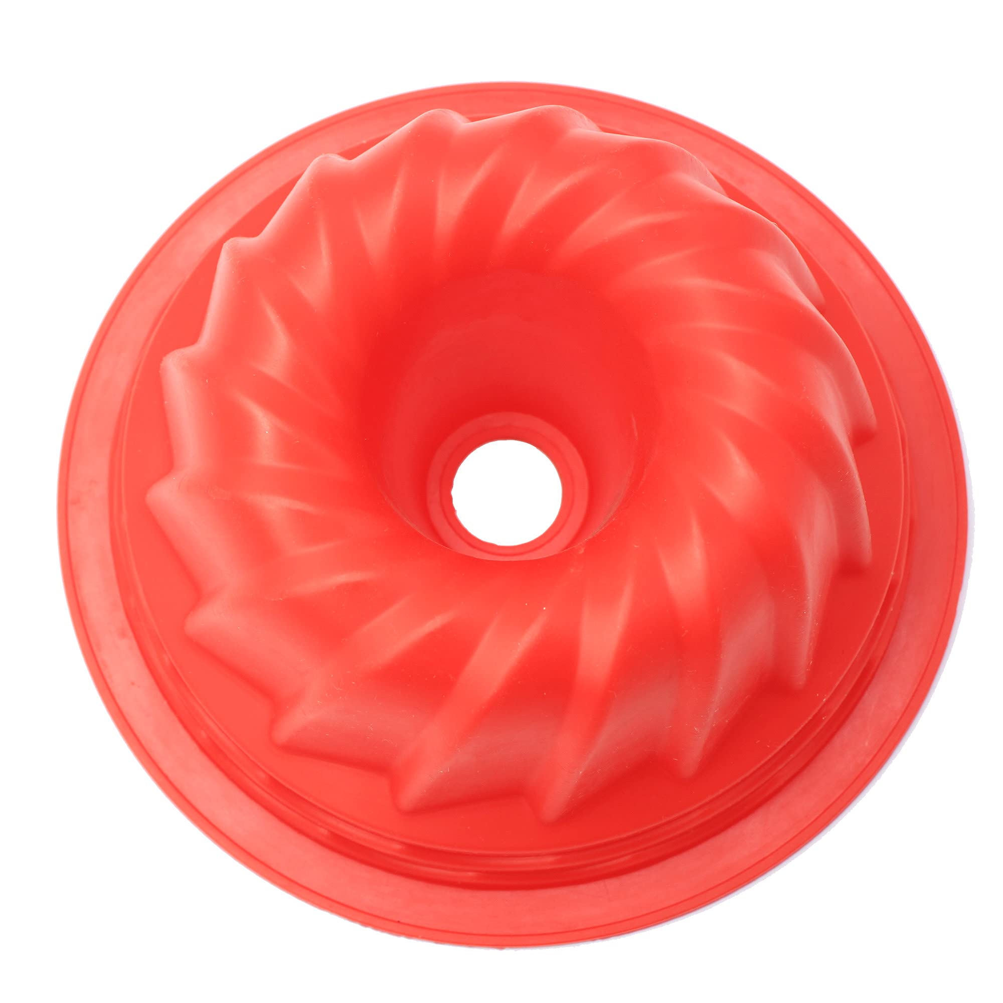 X-Haibei 5-Inch Small Fluted Round Cake Pan Jello Pudding Chocolate Baking Silicone Soap Mold