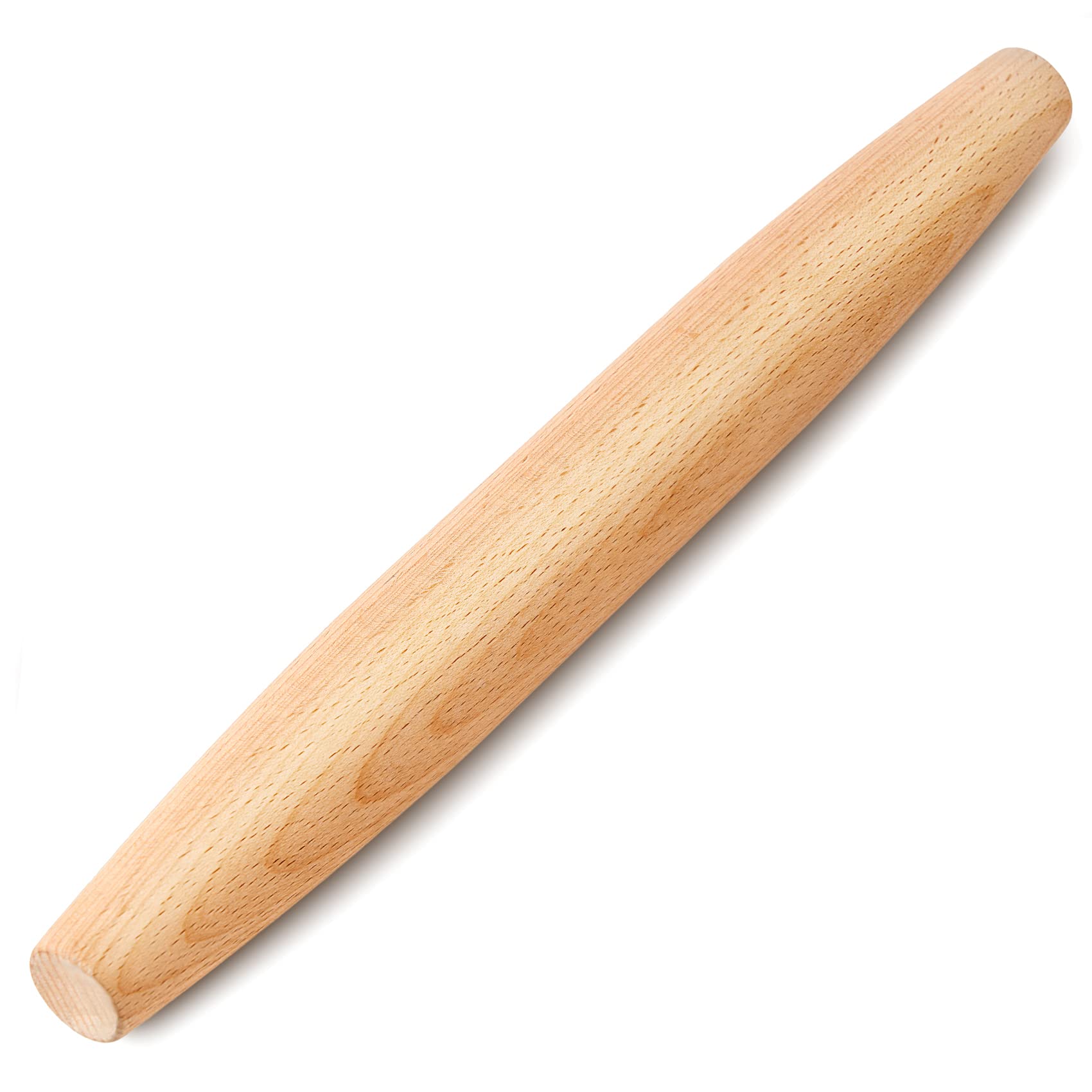 French Rolling Pin For Baking - Tuyotue 11.8 Inches Beech Wood Tapered Rolling Pin Dough Roller For Pizza Dough, Pie Crust Cooki