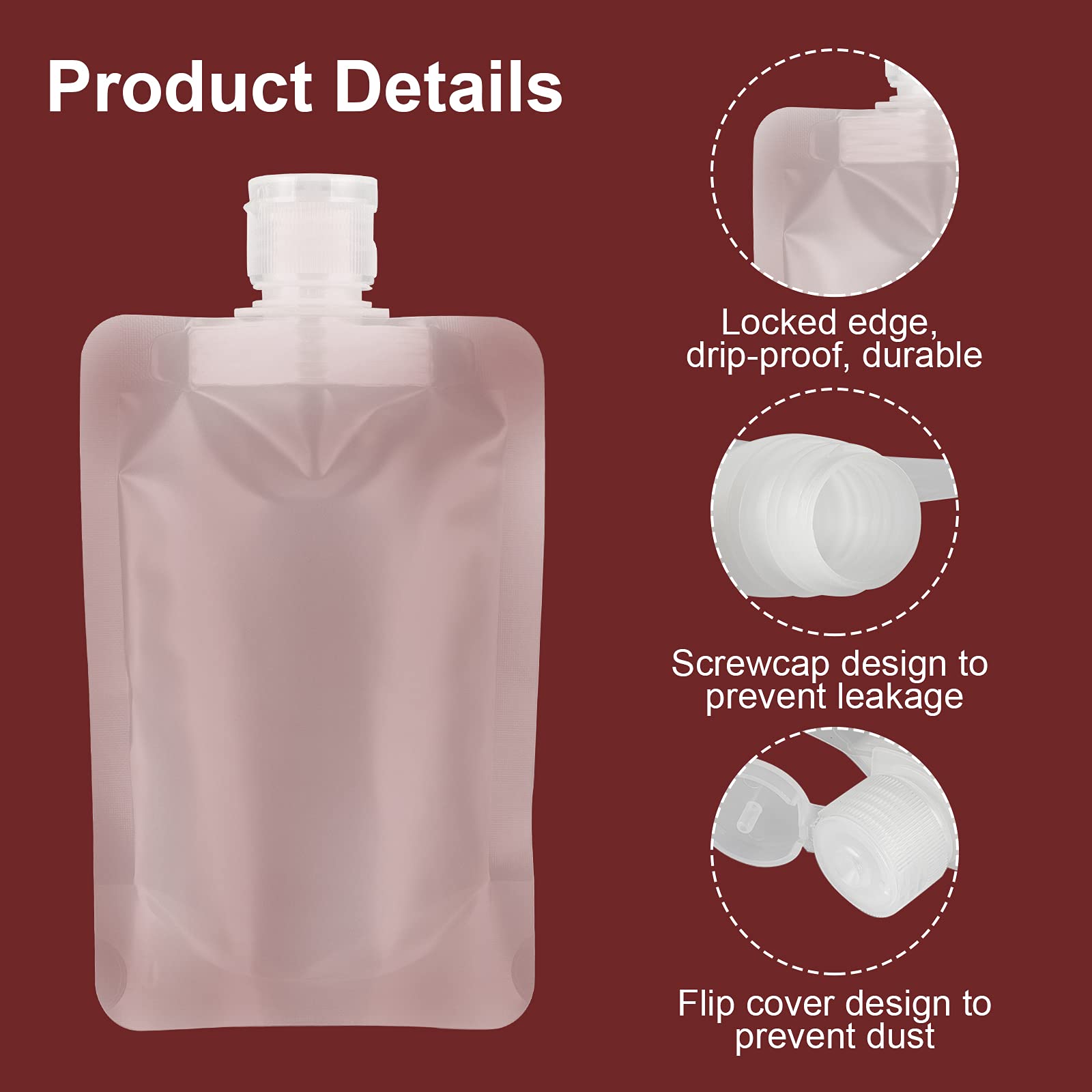 Yasuoa 12 Pieces 100Ml Leakproof Travel Pouches For Toiletries Bulk Travel Size Refillable Squeeze Pouches Containers Tsa Approv