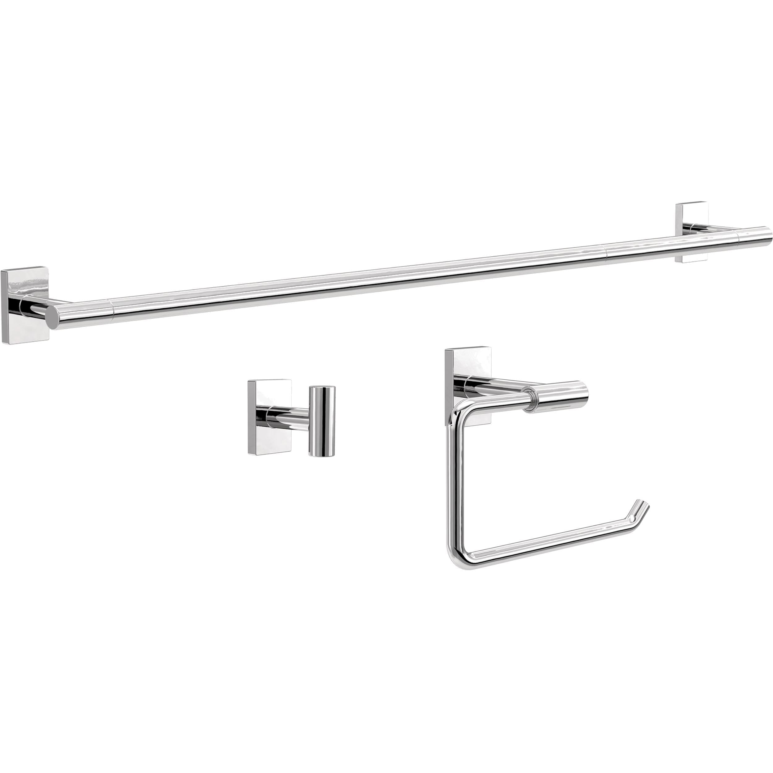 Franklin Brass Hartwell (1-Pack) Toilet Paper Holder, Euro Single Post Tissue Roll Wall Mount Tp Storage, Polished Chrome Bathro