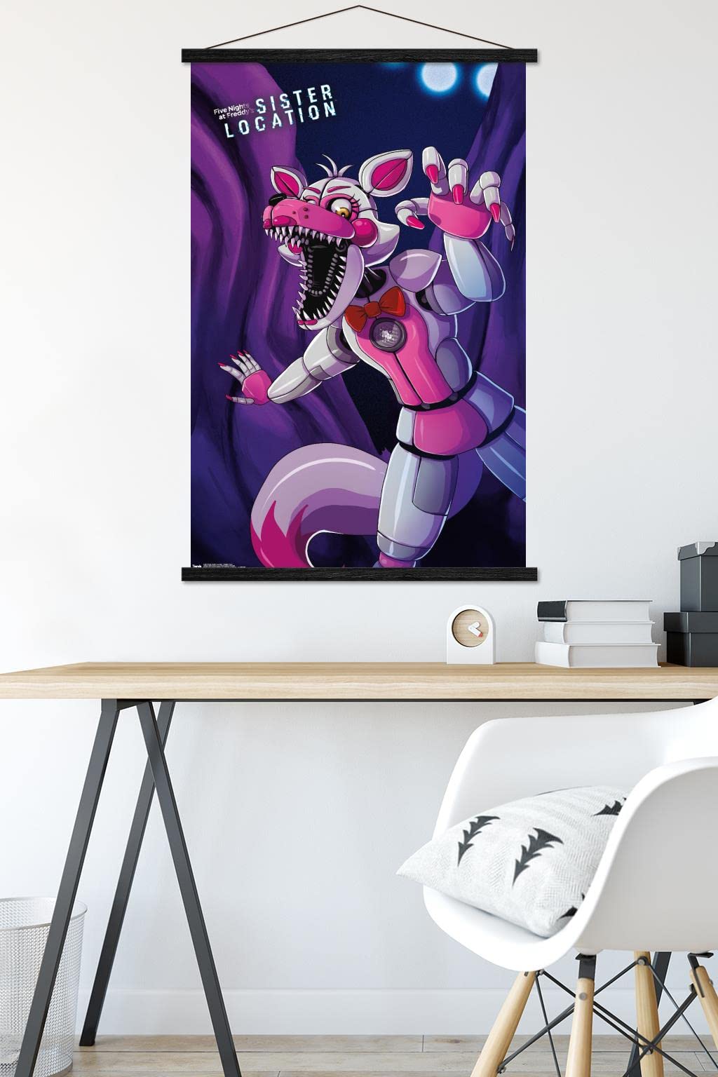 Trends International Five Nights At Freddy'S: Sister Location - Funtime Foxy Wall Poster, 22.375'' X 34'', Premium Print And Bla