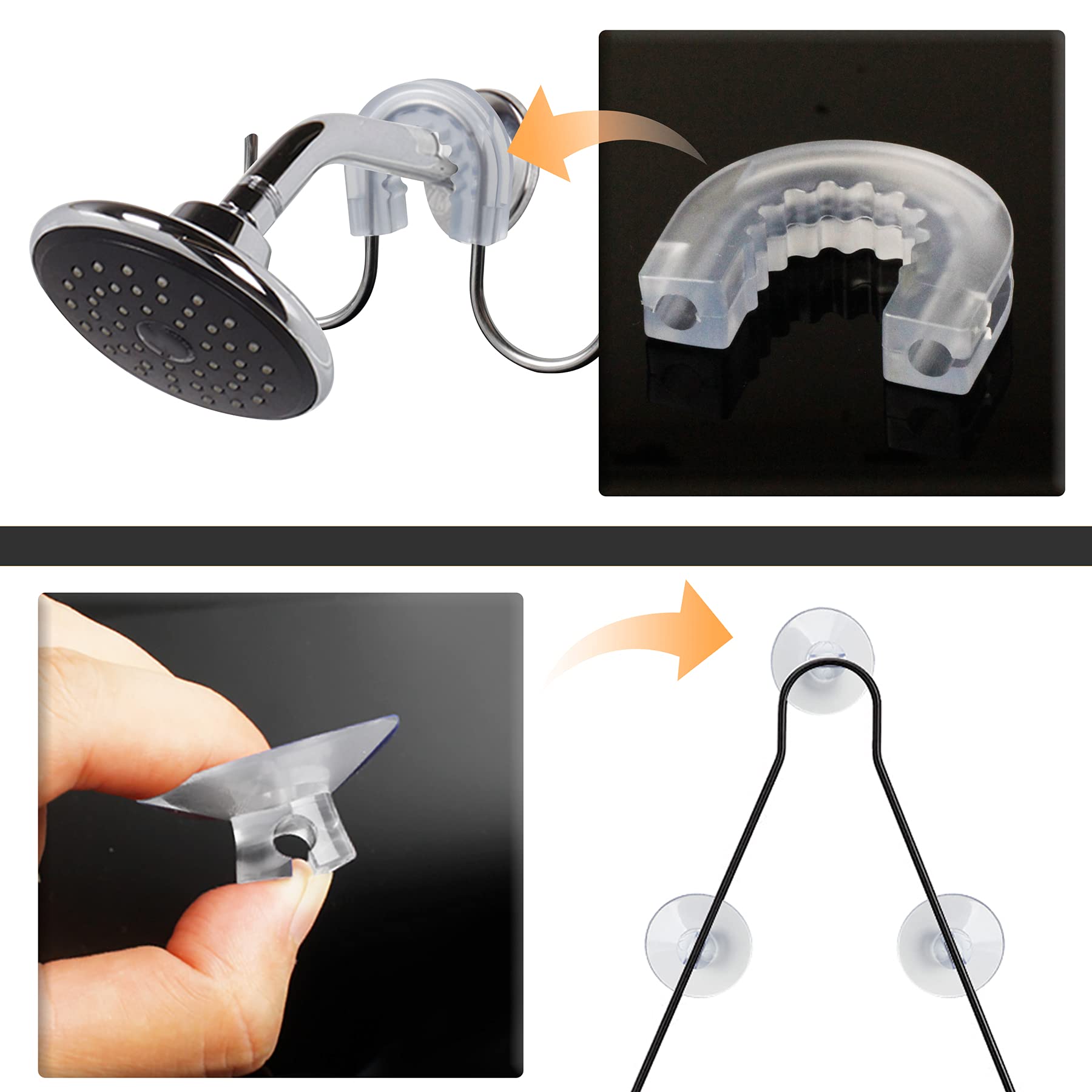 YeeBeny Bathroom Shower Caddy Connector Sucker with 2pcs Professional Strength Large Suction Cups  Easy to Attach  Replacement Suction Cups Compatible with Zenna Home  Simple Houseware  Multipurpose