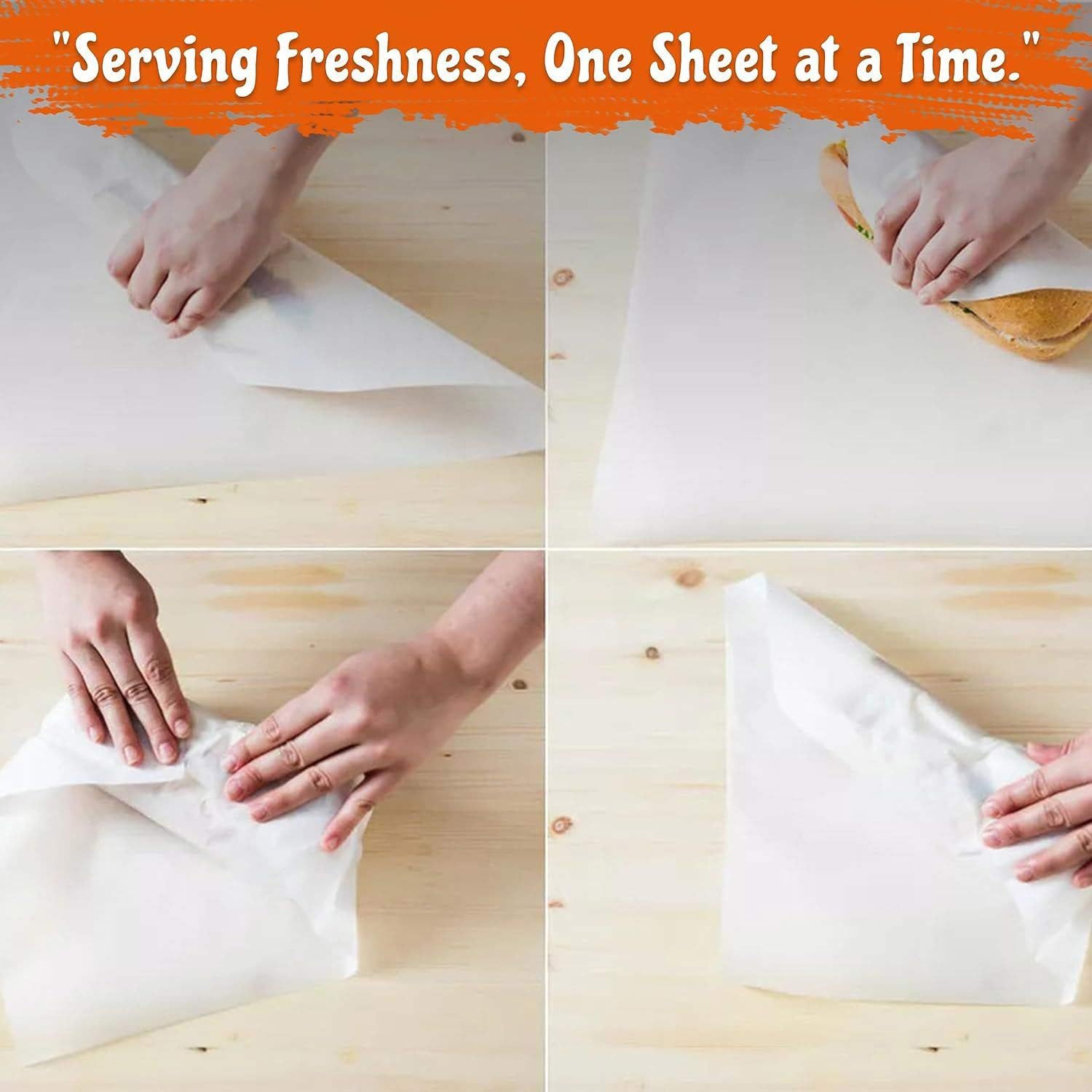 Anchara Butter Paper Sheet Baking & Cooking Paper Baking, Cooking, Wrapping Paper Sheet, Off White (Size 9.5 X 9.5 Inch) (Pack O