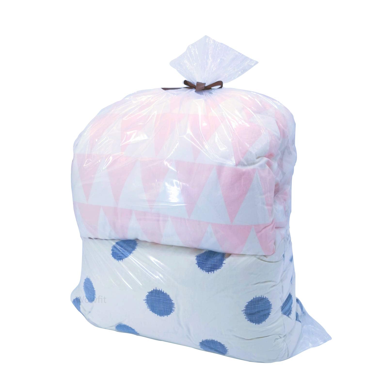 Wowfit 5 Ct 32X42 Inches Big Large Clear Plastic Bags Perfect For Blanket, Duvets, Pillows, Plush Toys, Comforter And Basement S