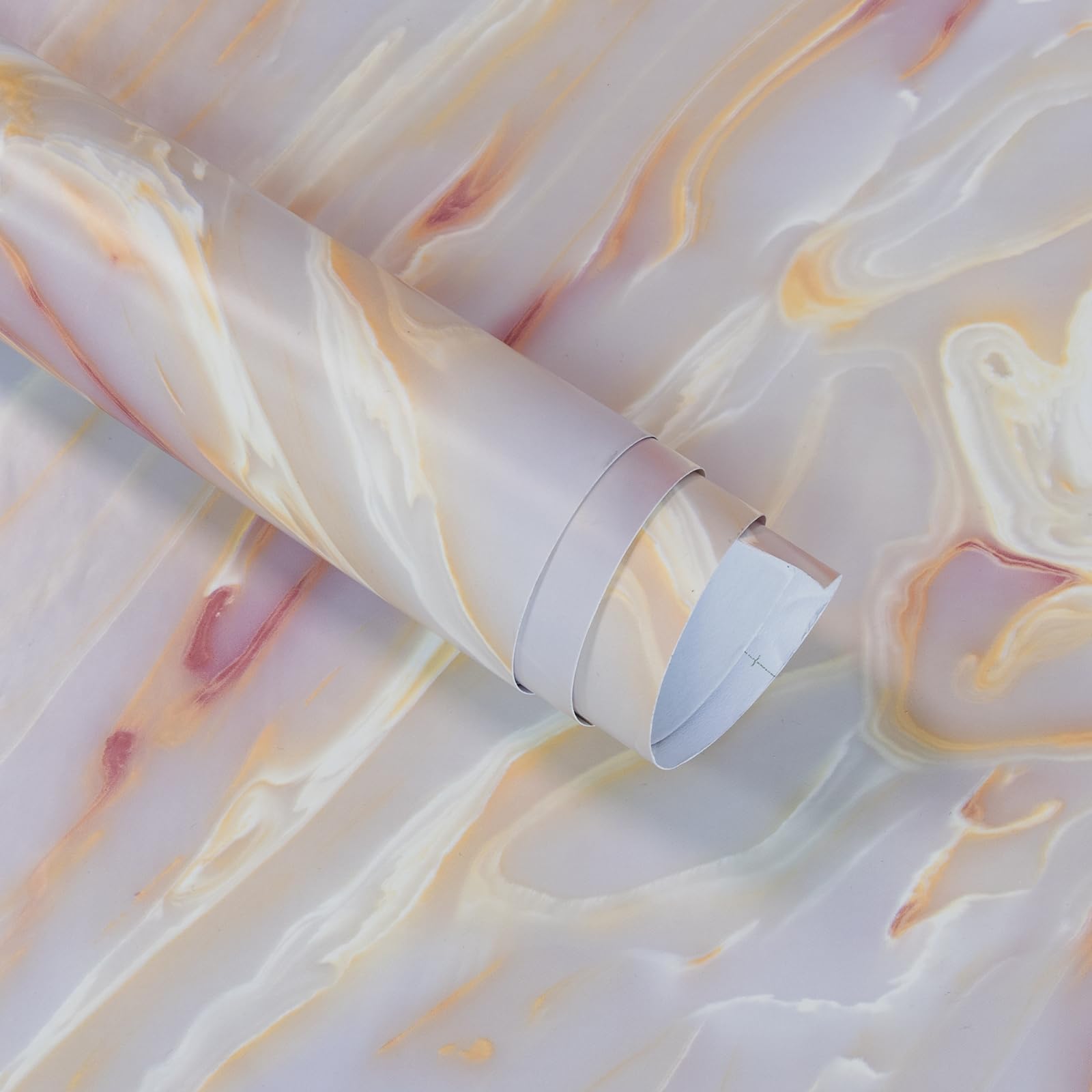 Boobest 345''X31'' Wide Glossy Marble Contact Paper Pink Purple Granite Modern Peel And Stick Wallpaper Marble Sticker Counterto