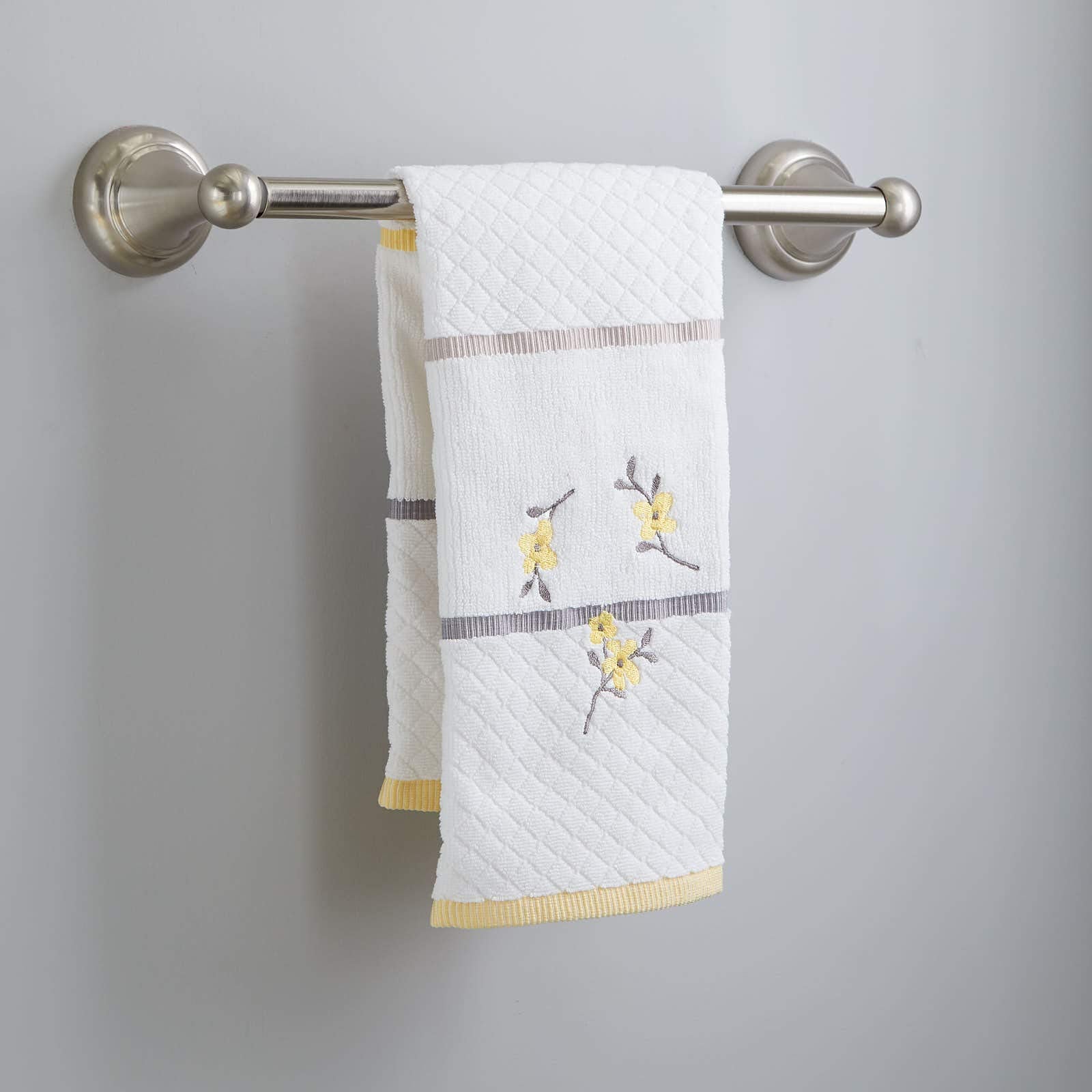 SKL Home Spring Garden Hand Towel  White