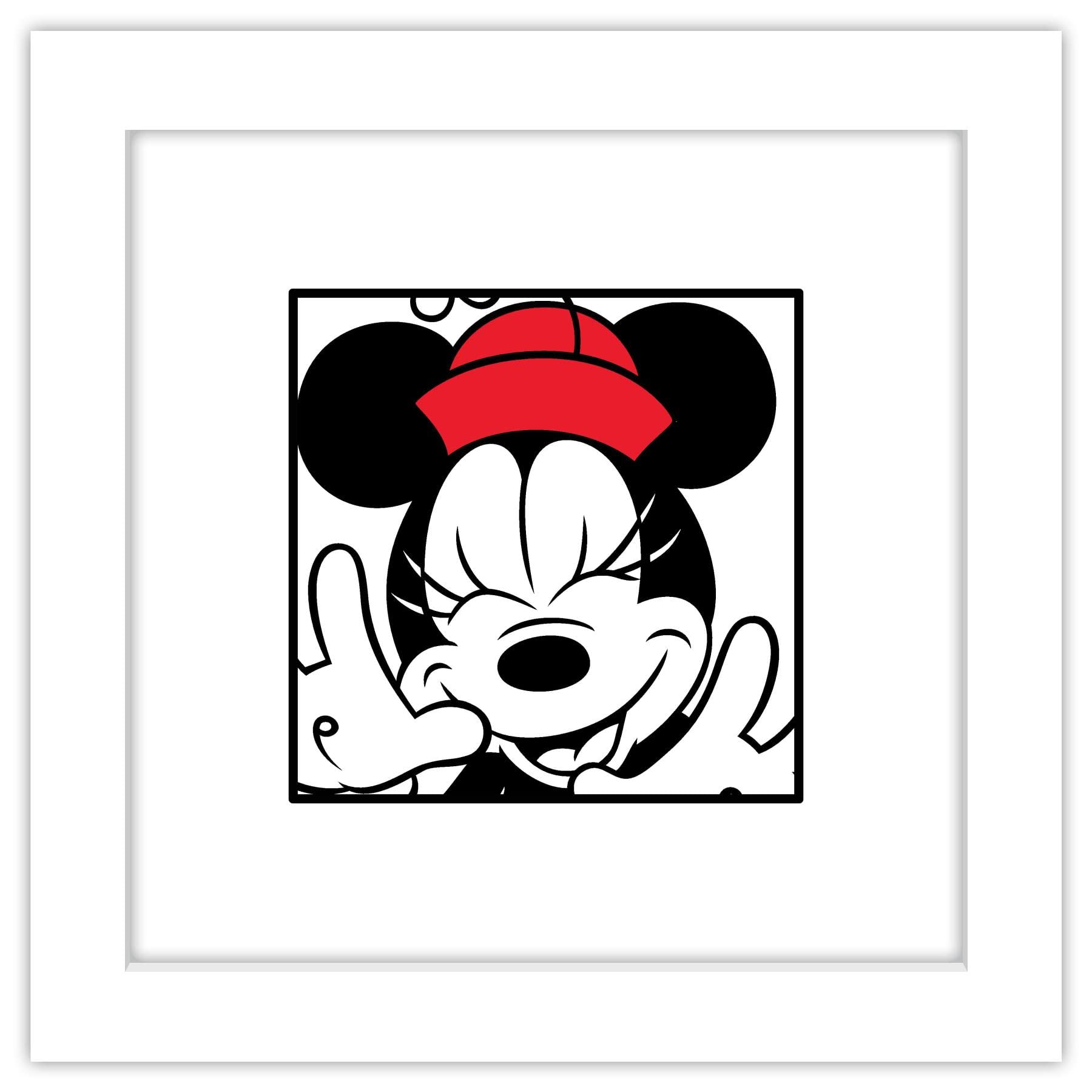 Trends International Gallery Pops Disney Mickey Mouse - Minnie Expressions - Laughing Wall Art Wall Poster, 12'' X 12'', White F