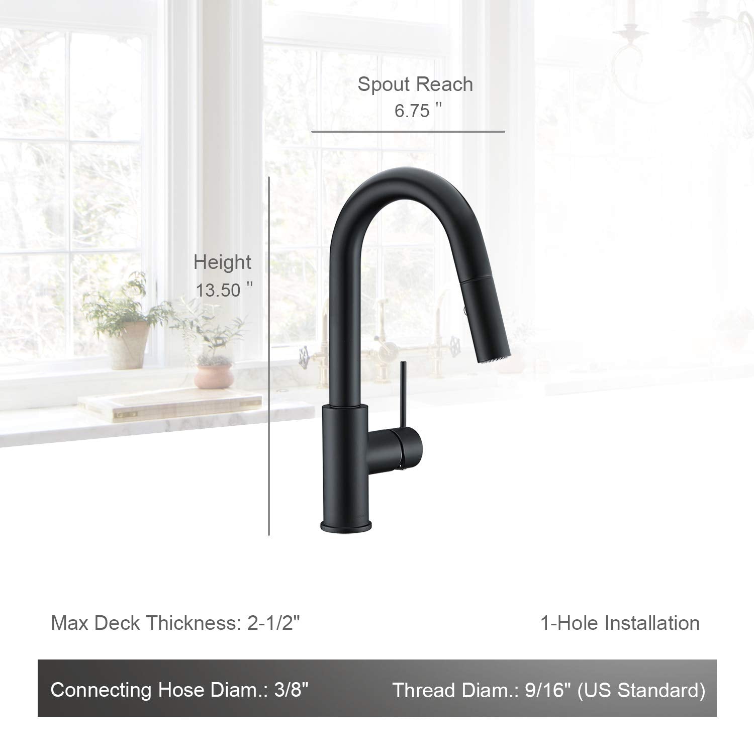 Aguastella As59Mbs Matte Black Bar Faucet Or Prep Kitchen Sink Faucet With Pull Down Sprayer And Single Handle