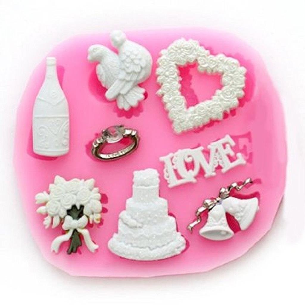 La Tartelette Silicone Mold Mini Fondant Silicone Sugar Craft Mold - Love Wedding Accessories