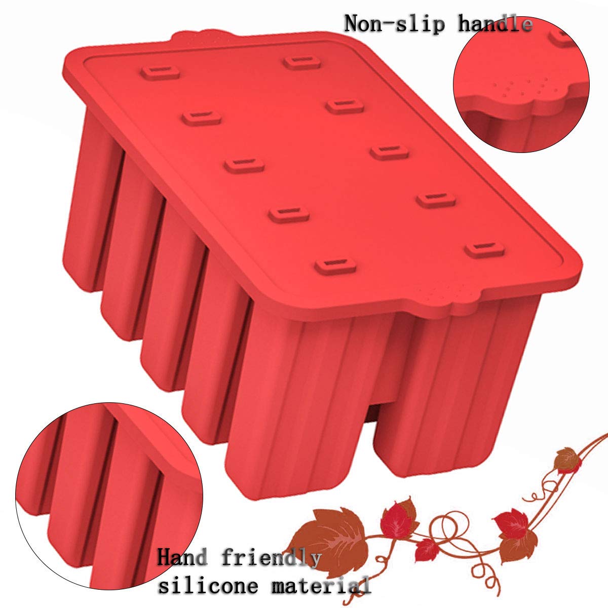 Silicone Popsicles Molds, Homemade Ice Popsice Molds Food Grade Bpa-Free With Popsicles Maker Sticks Popsicles Bags A Funnel, Po