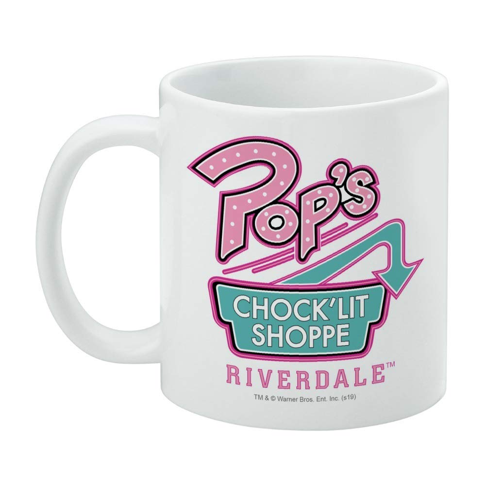 Riverdale Pops Chock 'Lit Shoppe Ceramic Coffee Mug, Novelty Gift Mugs For Coffee, Tea And Hot Drinks, 11Oz, White