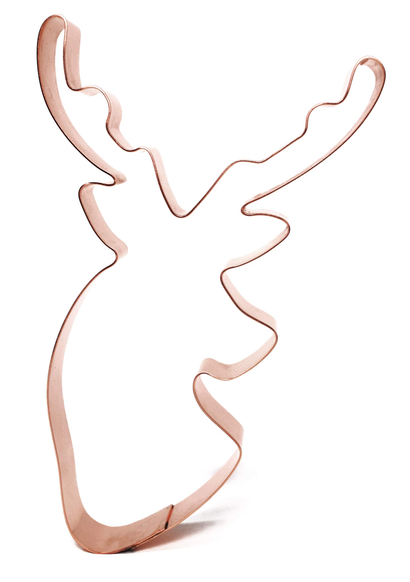 Large Deer Hunters Trophy Buck Cookie Cutter 6 X 4 Inches - Handcrafted Copper Cookie Cutter By The Fussy Pup