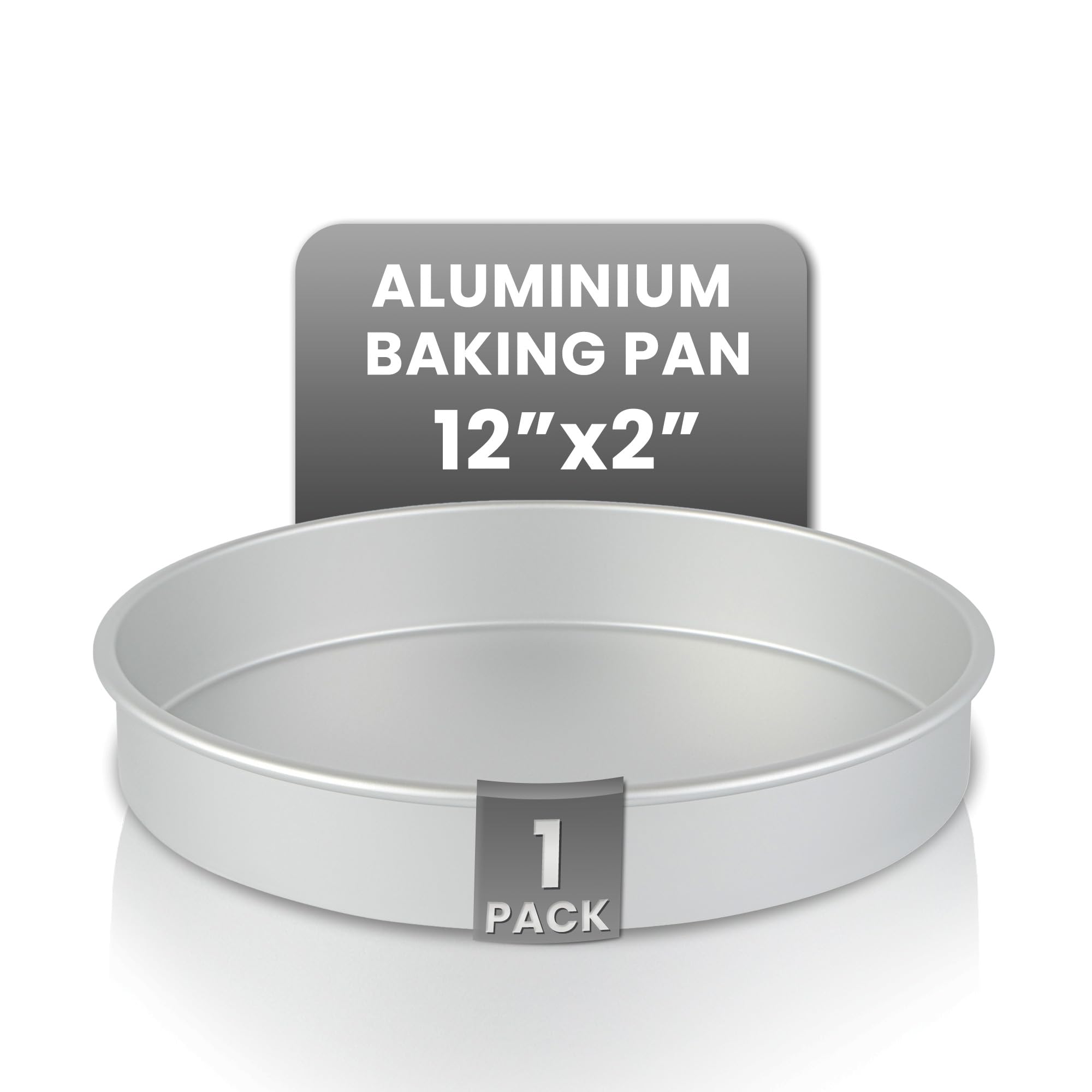 Restaurantware-Met Lux 12 x 2 Inch Straight-Sided Baking Tin, 1 Round Cake Pan - Oven-Ready, Freezable, Anodized Aluminum Round 