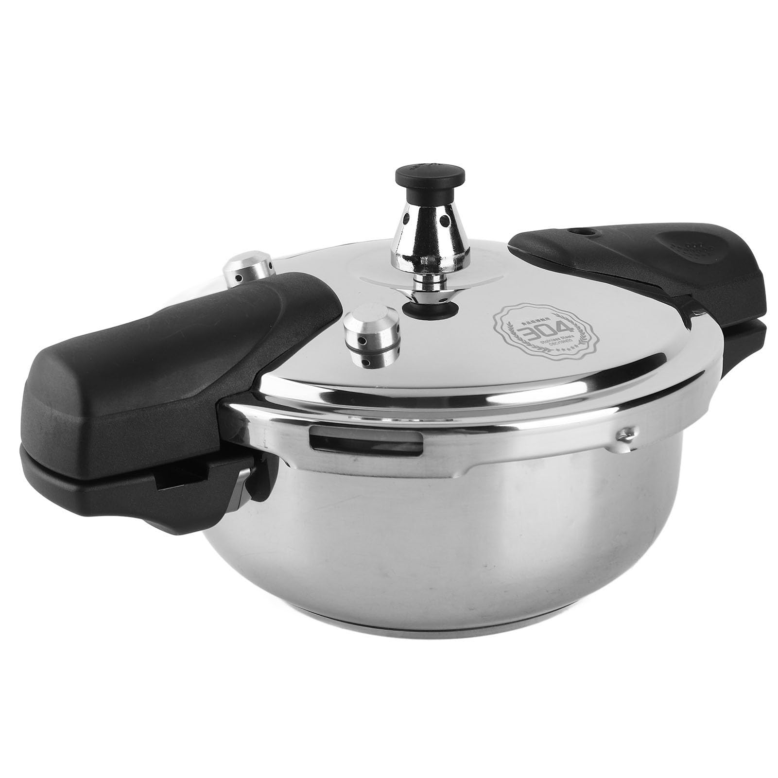 Stainless Steel Pressure Cooker 1.8 Liters 304 Stainless Steel Mini Cooker with 80KPA Safety Valve Stovetop Pressure Cooker for 