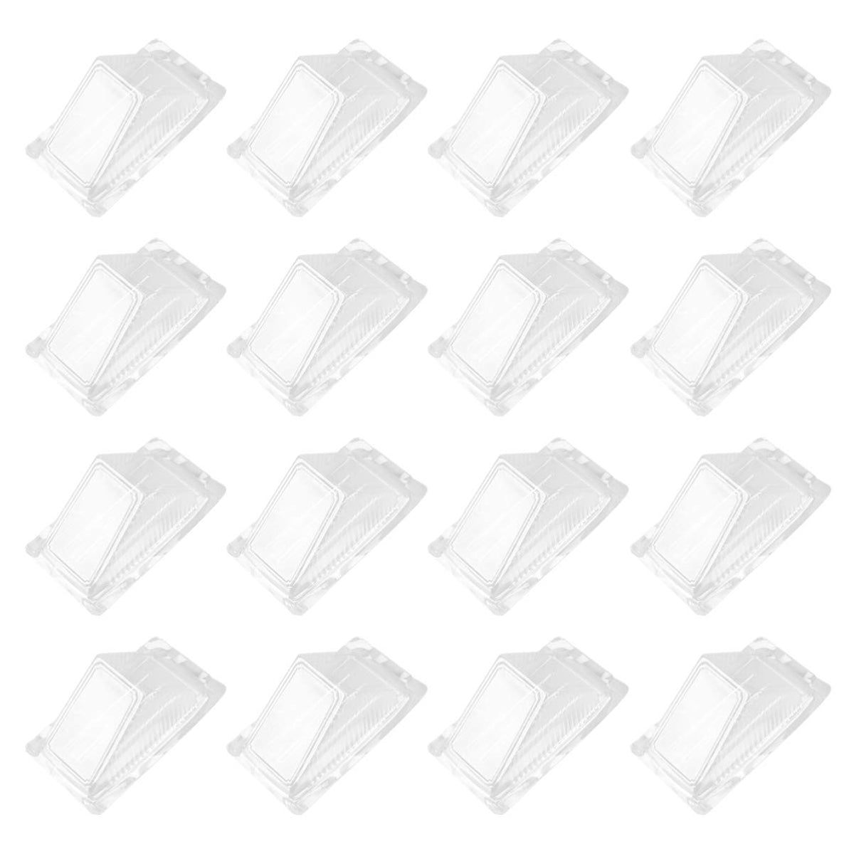 Cabilock 100Pcs Sandwich Container Disposable Sandwich Box With Lid Triangle Cake Container Cupcake Carrier Bakery Boxes For Muf