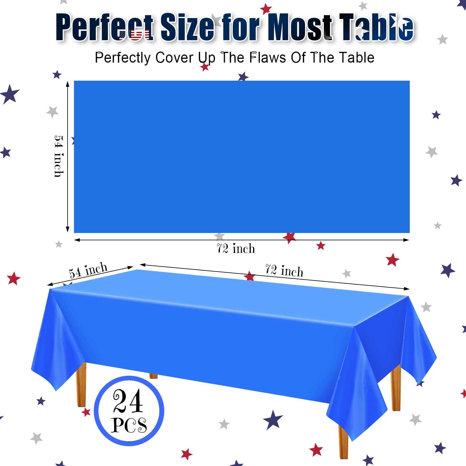 SmoothNovelty 24 Pcs Thanksgiving Fall Disposable Plastic Tablecloth 54x72 Inch Friendsgiving Autumn Orange Vinyl Rectangle Tabl