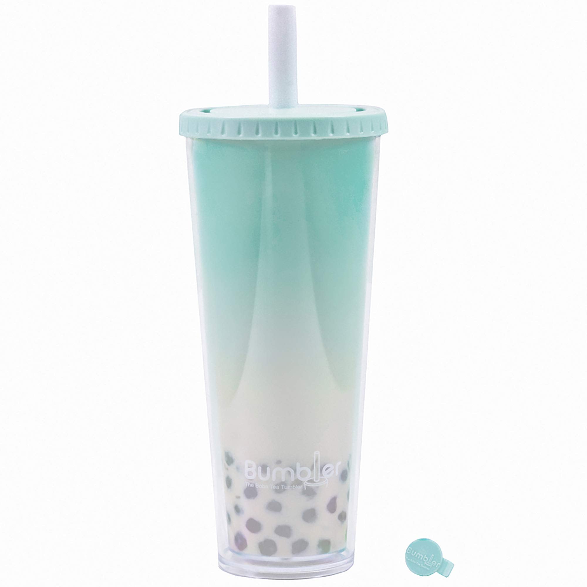 Original Bumbler 24 Oz Large Double Wall Insulated Reusable Smoothie And Boba Tumbler In Colors And Wide Reusable Straw - Keep D
