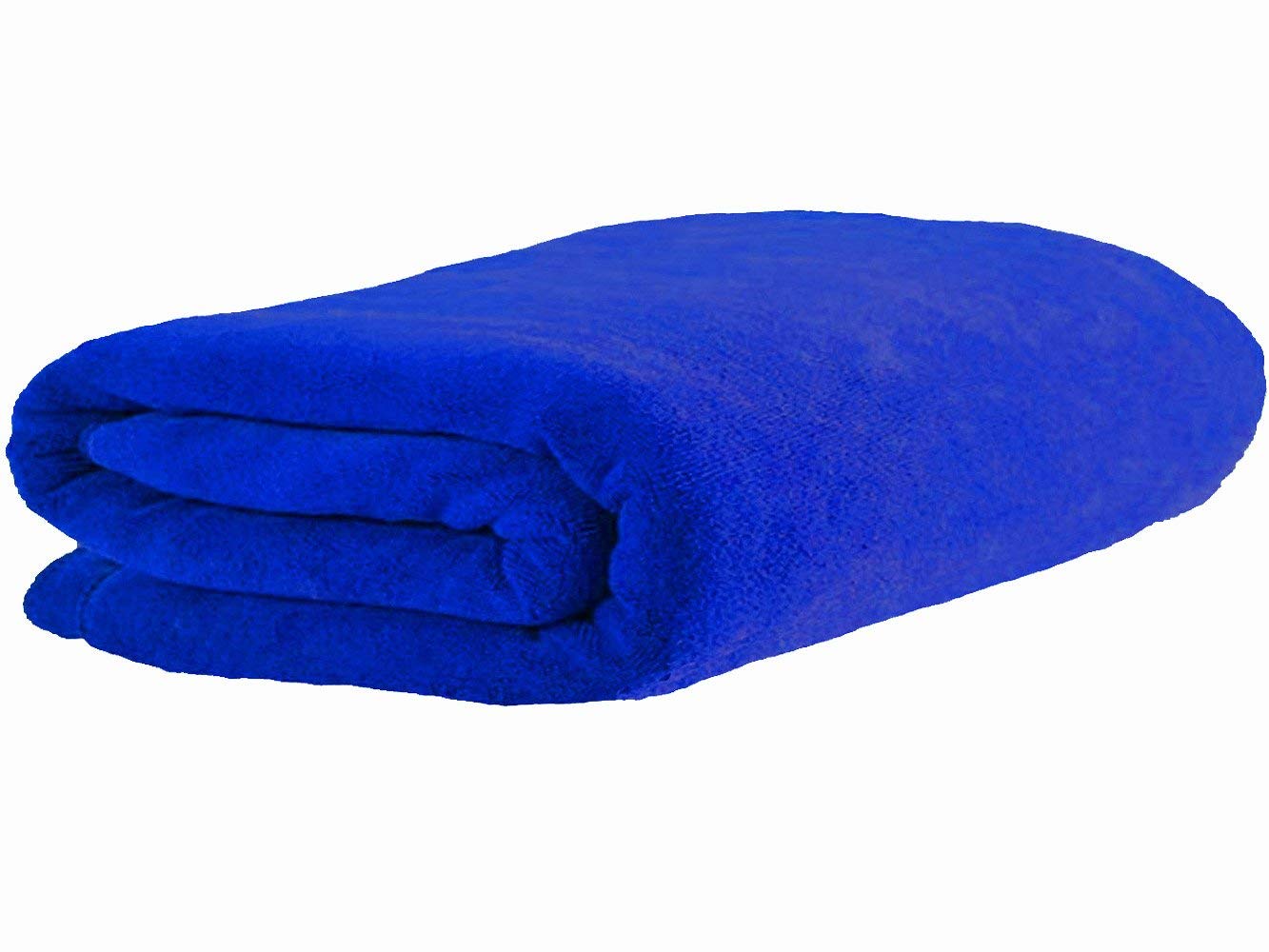 MYLSMPLE Luxury Microfiber Bath Towel Extra Large Bath Sheet Blue Beach Towel Fast Drying Hotel Bathroom Towel (36 Inch X 72 Inch  Dark Blue)