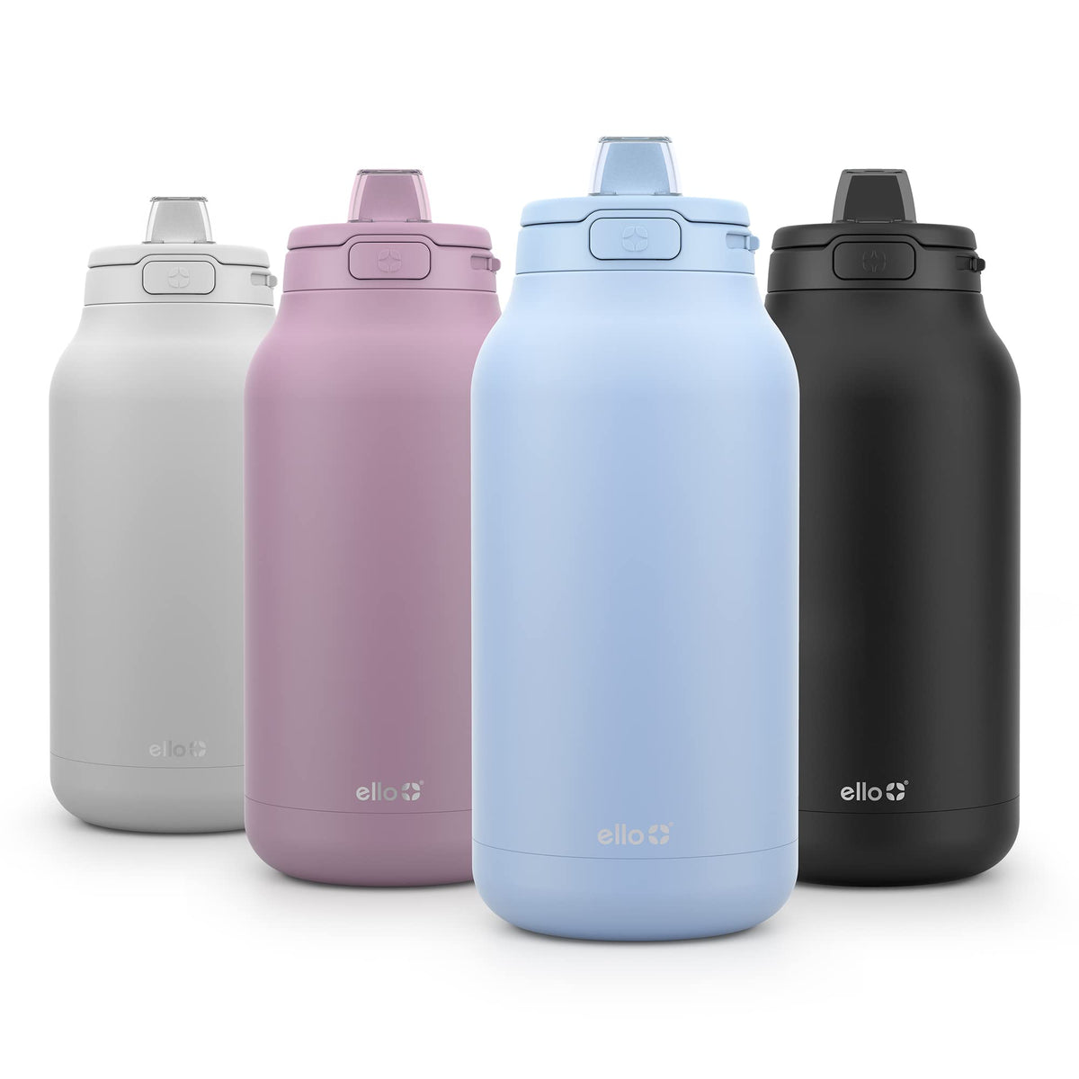 Ello Hydra Half Gallon Vacuum Insulated Stainless Steel Jug With Locking, Leak-Proof Lid And Soft Silicone Straw, Metal Reusable