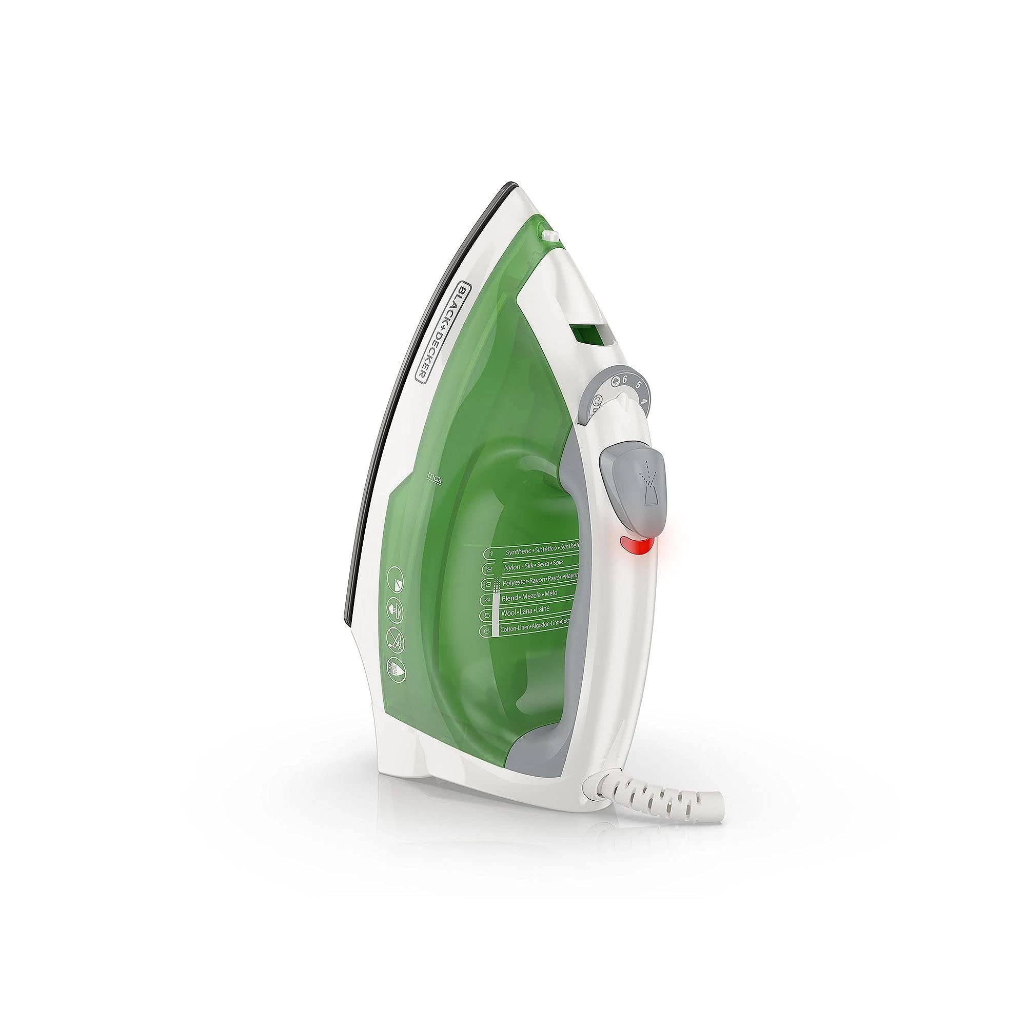Black & Decker Lime Green Easy Steam Iron Compact - Model D340
