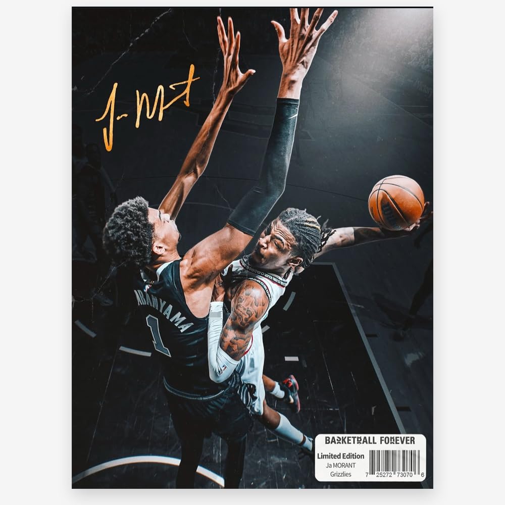 Menkarwhy Ja Morant Signed Poster For Kids Room Bedroom Wall Decor-Basketball Superstar Posters Canvas Art Print Picture For Tee