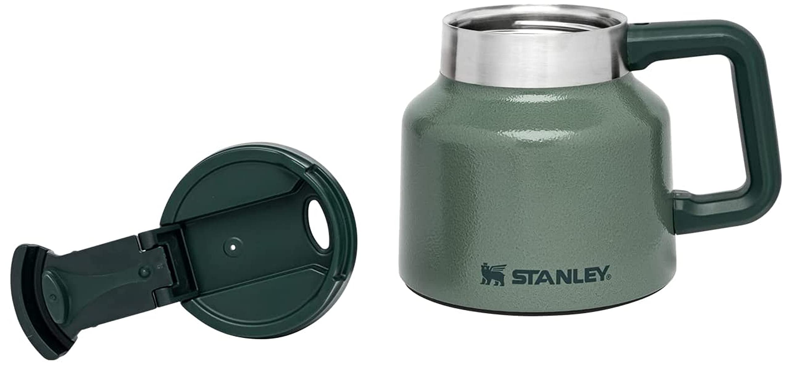 Stanley The Tough-To-Tip Admiral's Mug Hammertone 20OZ - Non-Spill Coffee Mug, Durable Design for Busy Mornings and Office Hours
