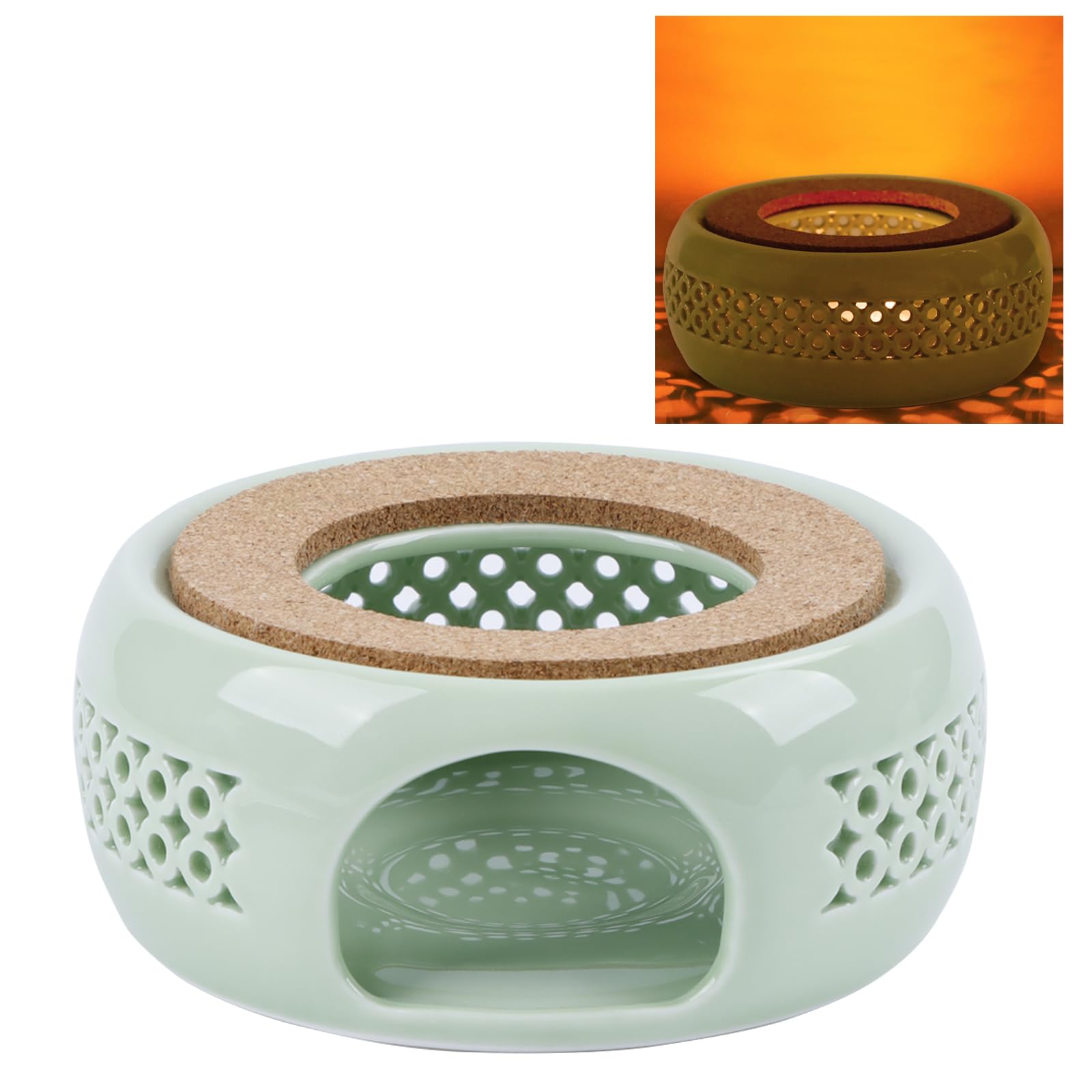 Teapot Warmer, Ceramic Teapot Heater With Cork Cushion Coffee Tea Warmer For Glass Teapot, Stainless Steel Teapot, Ceramic Teapo