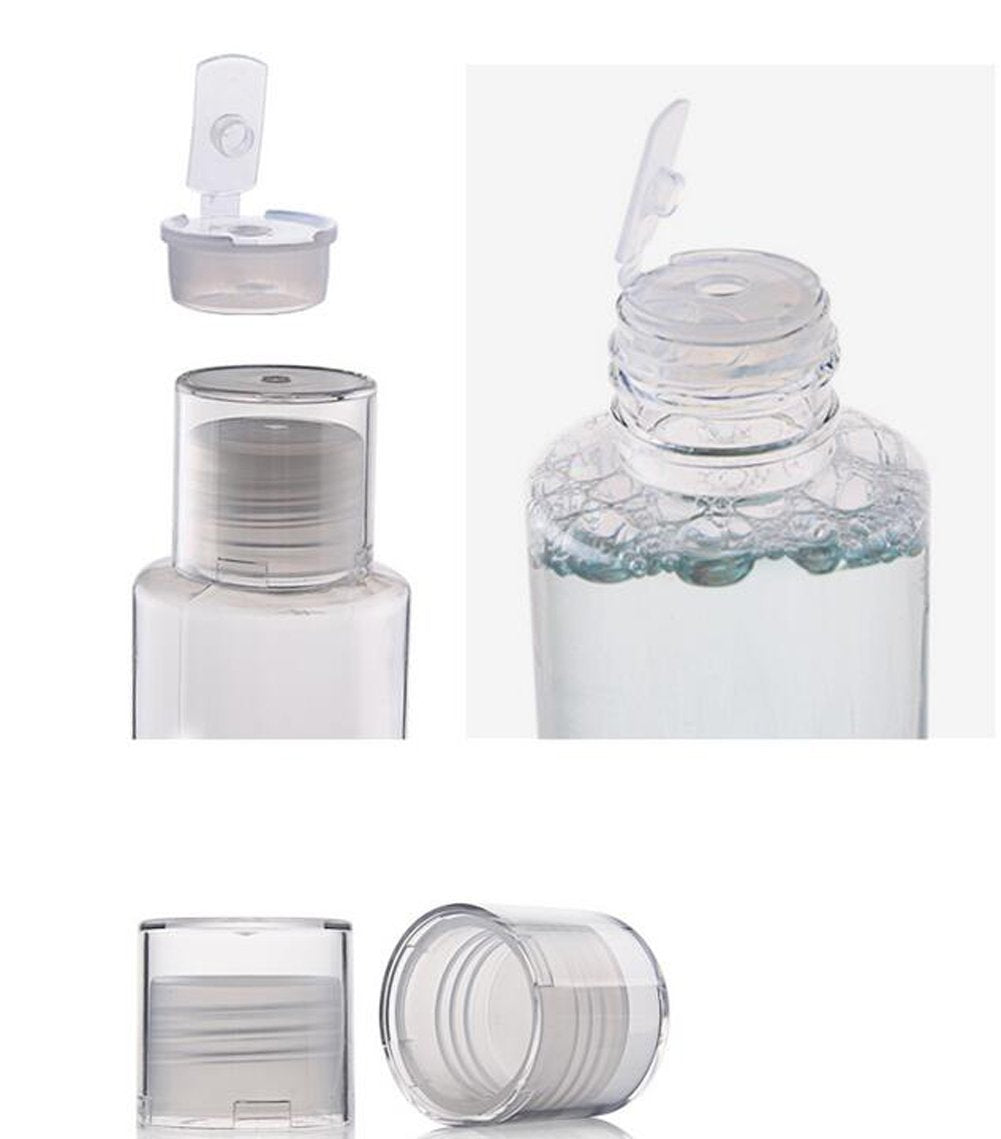 3Pcs 150Ml/ 5Oz Empty Clear Refillable Plastic Toner Lotion Bottle Jar Container Travel Cosmetic Makeup Essential Oil Packing Bo