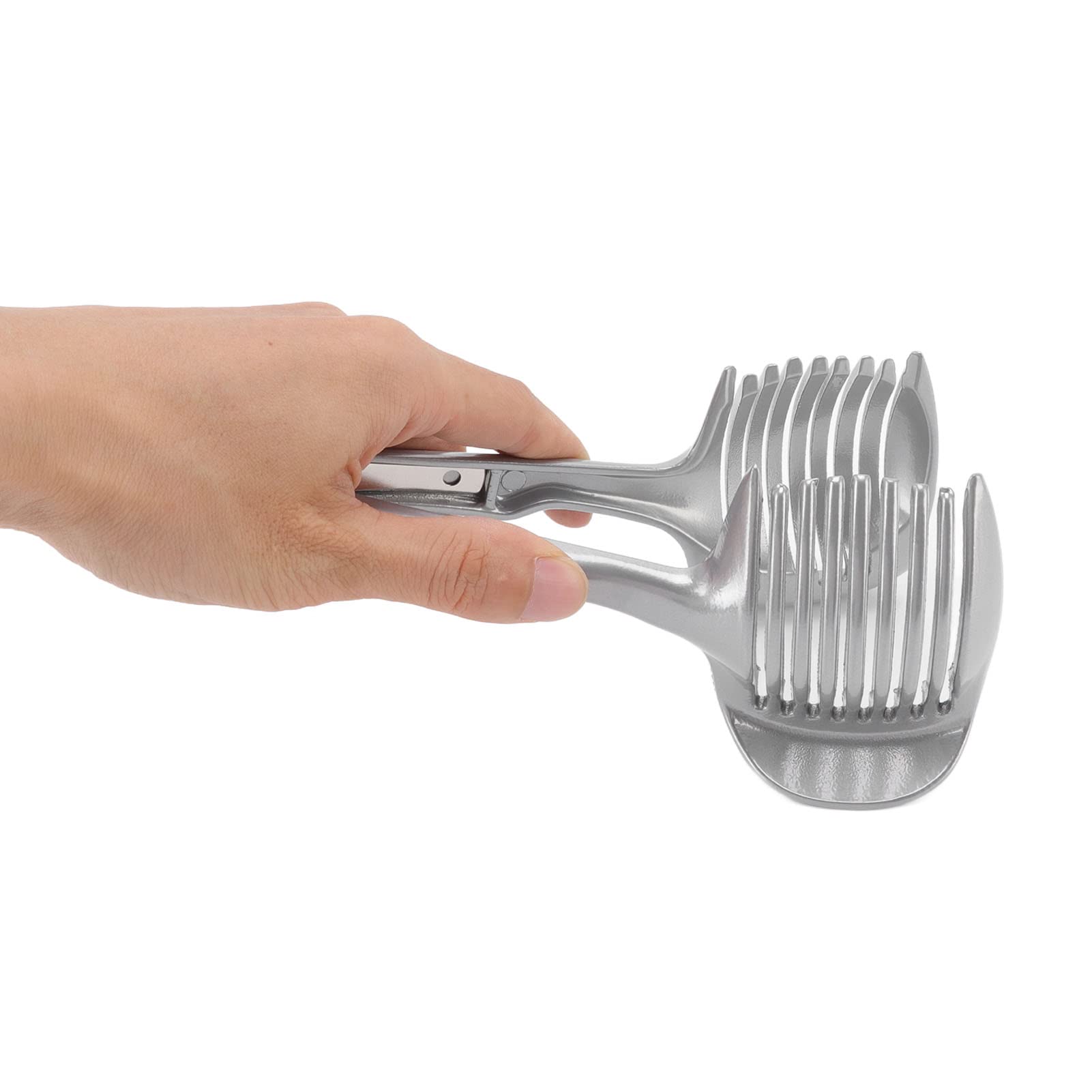 Tomato Slicer Lemon Cutter, Multipurpose Handheld Round Fruit Tongs Durable Eco Friendly Tongs Design Easy Slicing Kiwi Fruits V