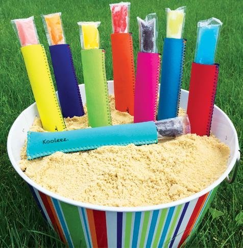 Kooleez - #1 The Original Neoprene Full Length Freezer Pop Sleeves Ice Pop Sleeves 8-Pack