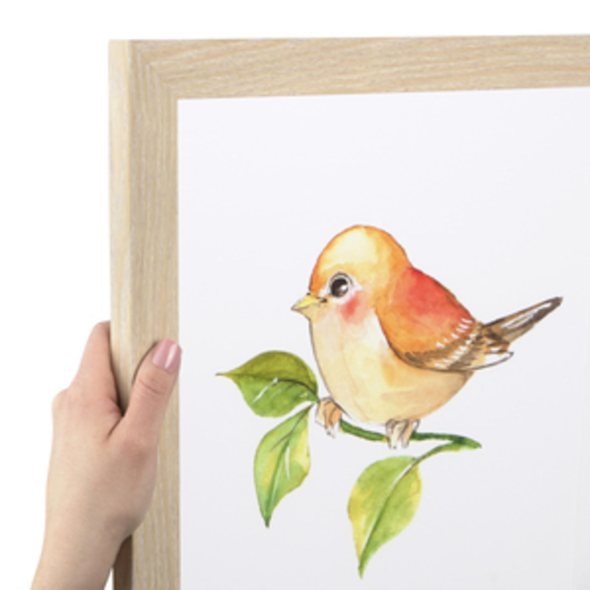 ArtToFrames 27x27 Inch Brown Picture Frame, This 1.25 Inch Custom MDF Poster Frame is Natural Oak, Great for Your Art or Photos 