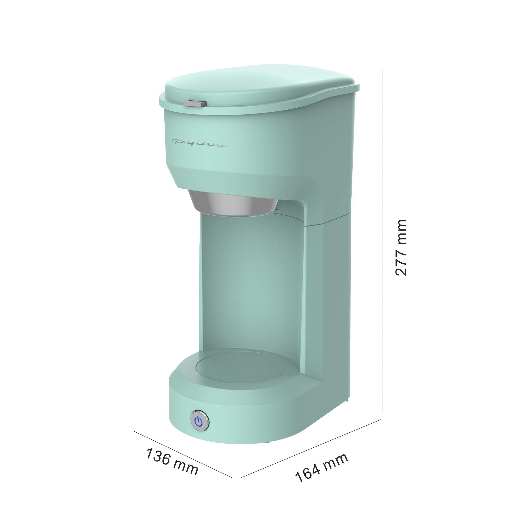 Frigidaire Ecmk088-Mint Retro Single Serve Maker, Brewer For Ground Coffee,300 Ml, Mint